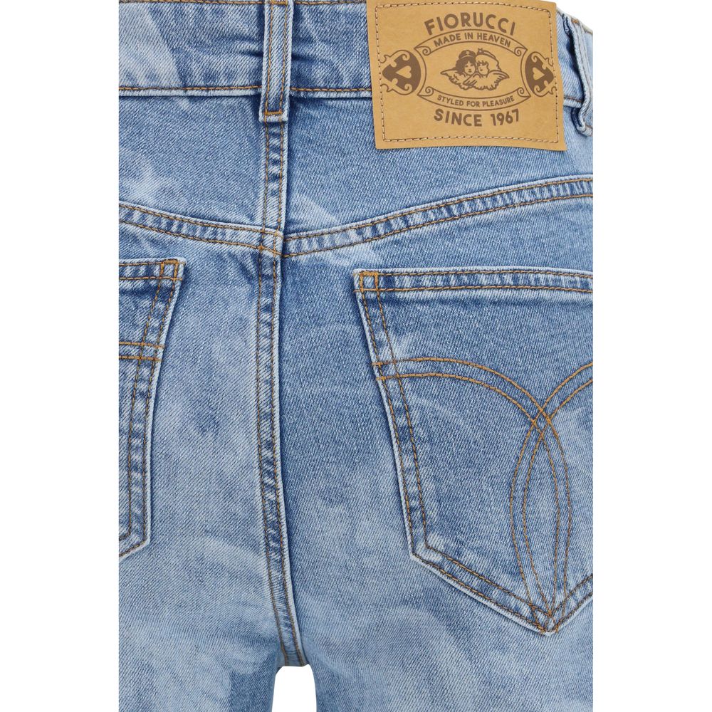 Fiorucci Blue Cotton Flared Women's Jeans