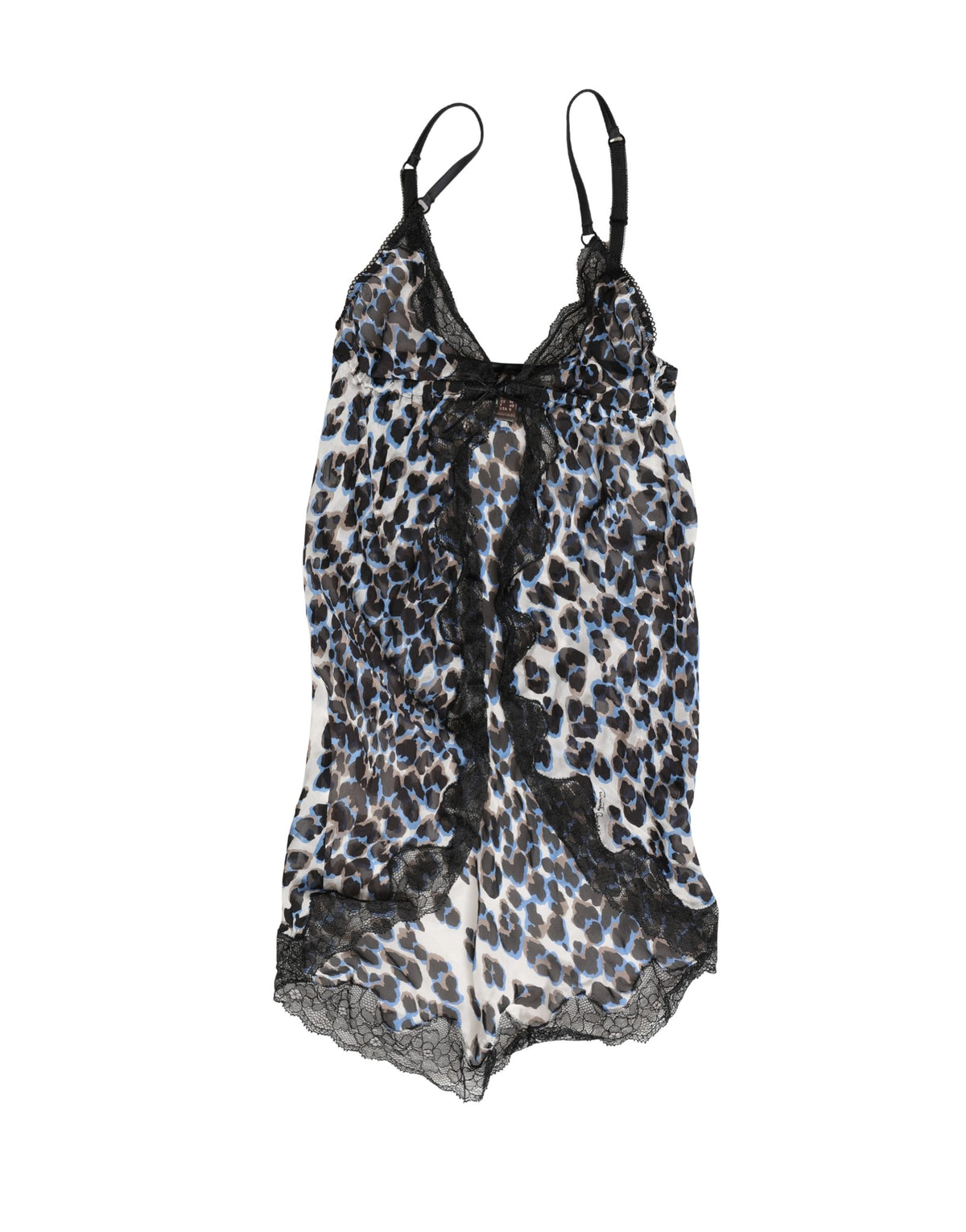 Roberto Cavalli Multicolor Leopard Babydoll Chemise Women's Underwear