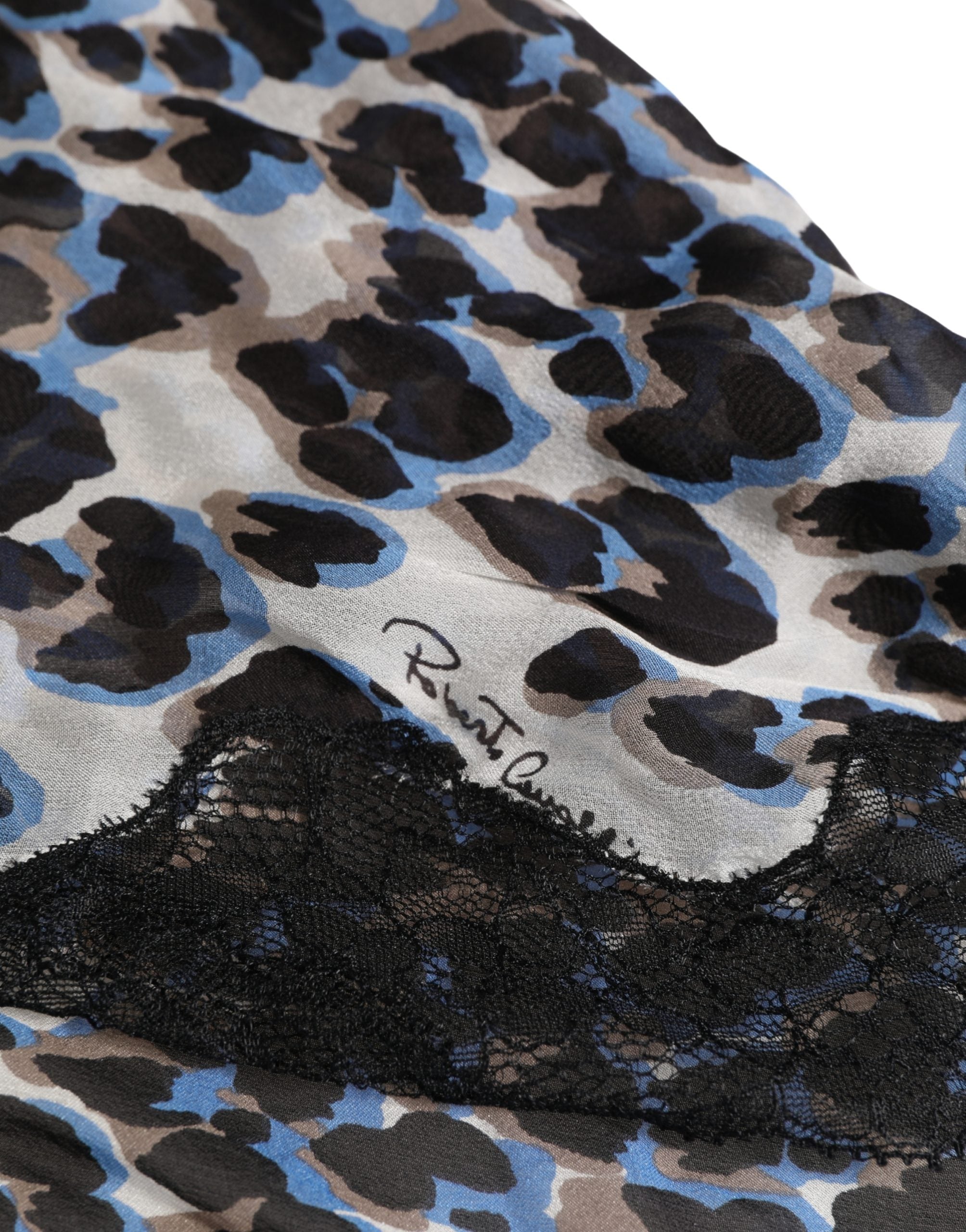 Roberto Cavalli Multicolor Leopard Babydoll Chemise Women's Underwear
