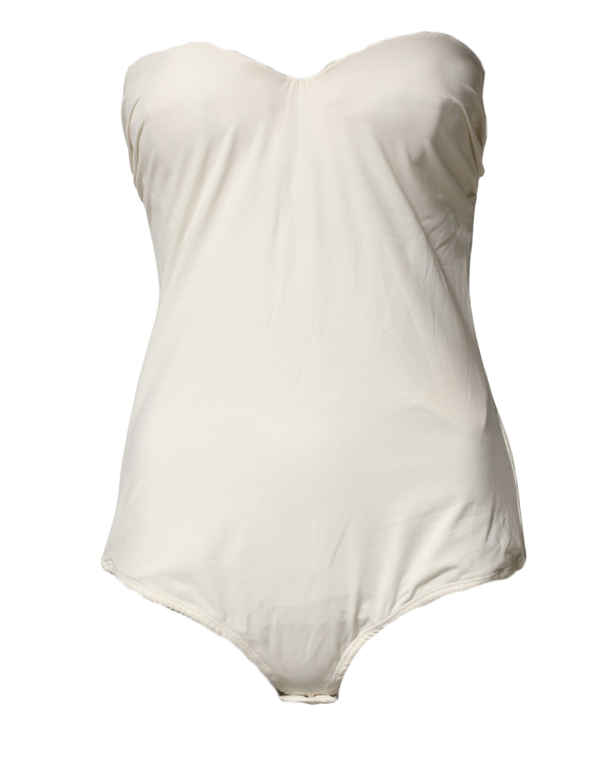 Elisabetta Franchi Off White Strapless One Piece Swimsuit Women's Swimwear (Pre-Owned)