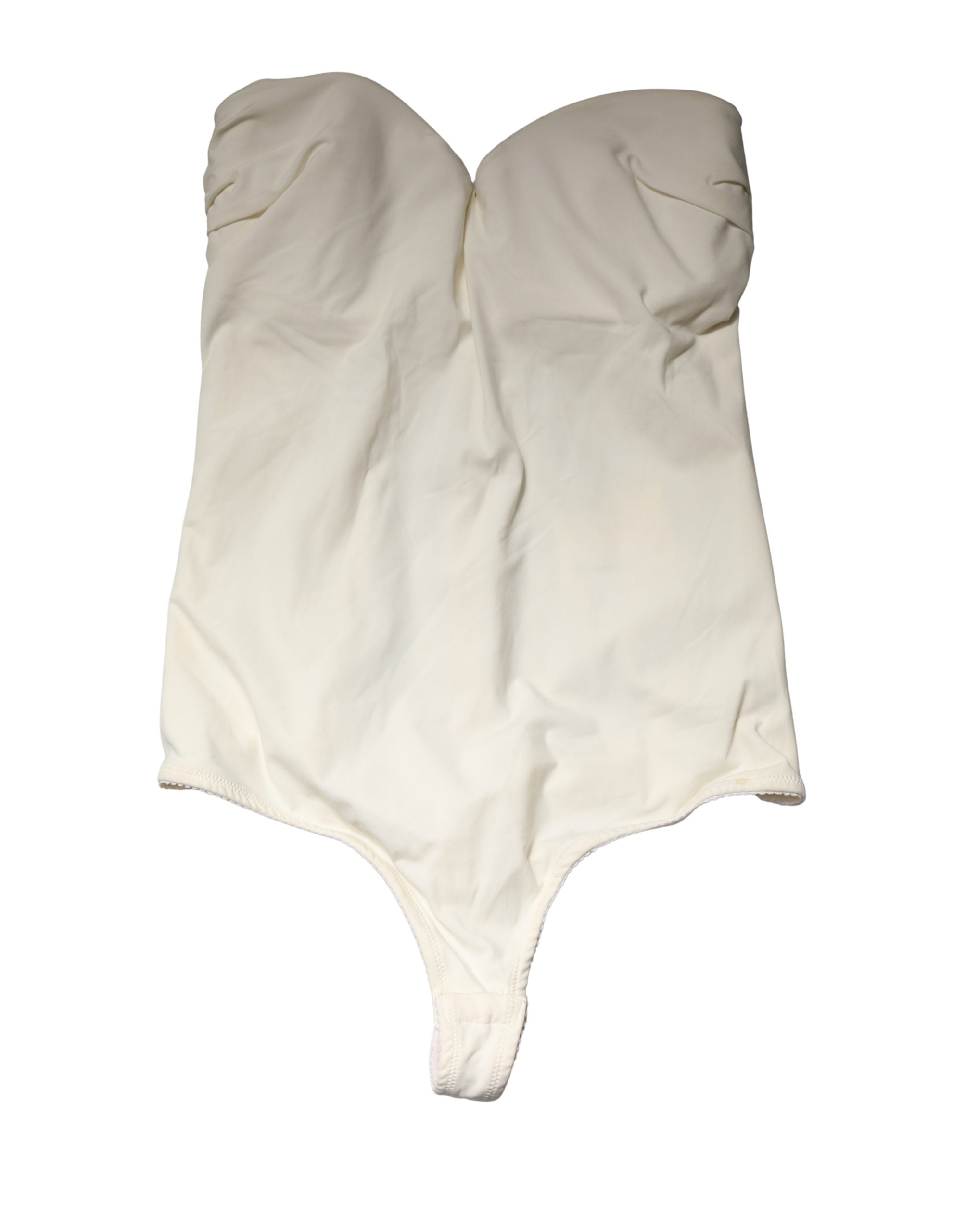 Elisabetta Franchi Off White Strapless One Piece Swimsuit Women's Swimwear (Pre-Owned)