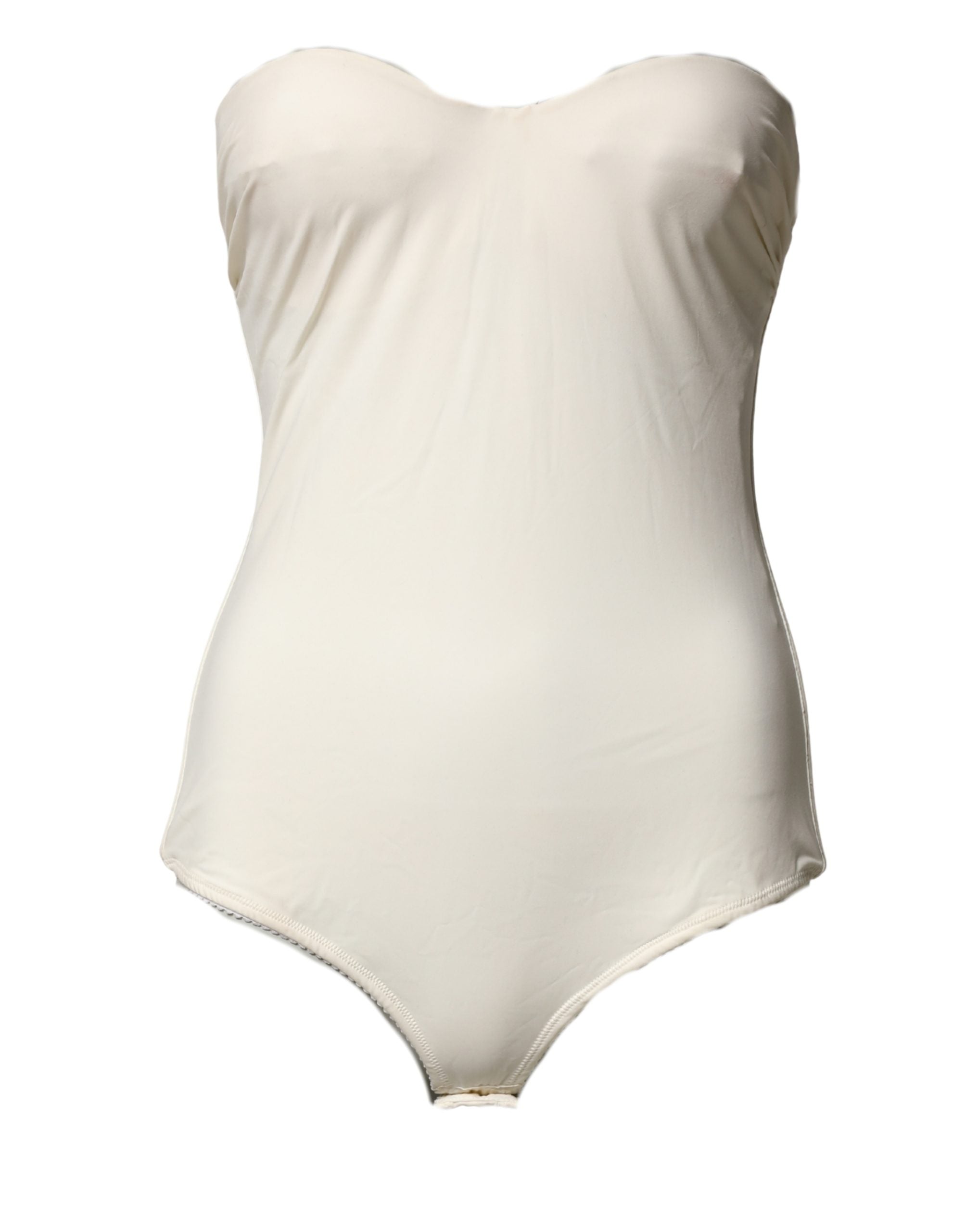Elisabetta Franchi Off White Strapless One Piece Swimsuit Women's Swimwear (Pre-Owned)