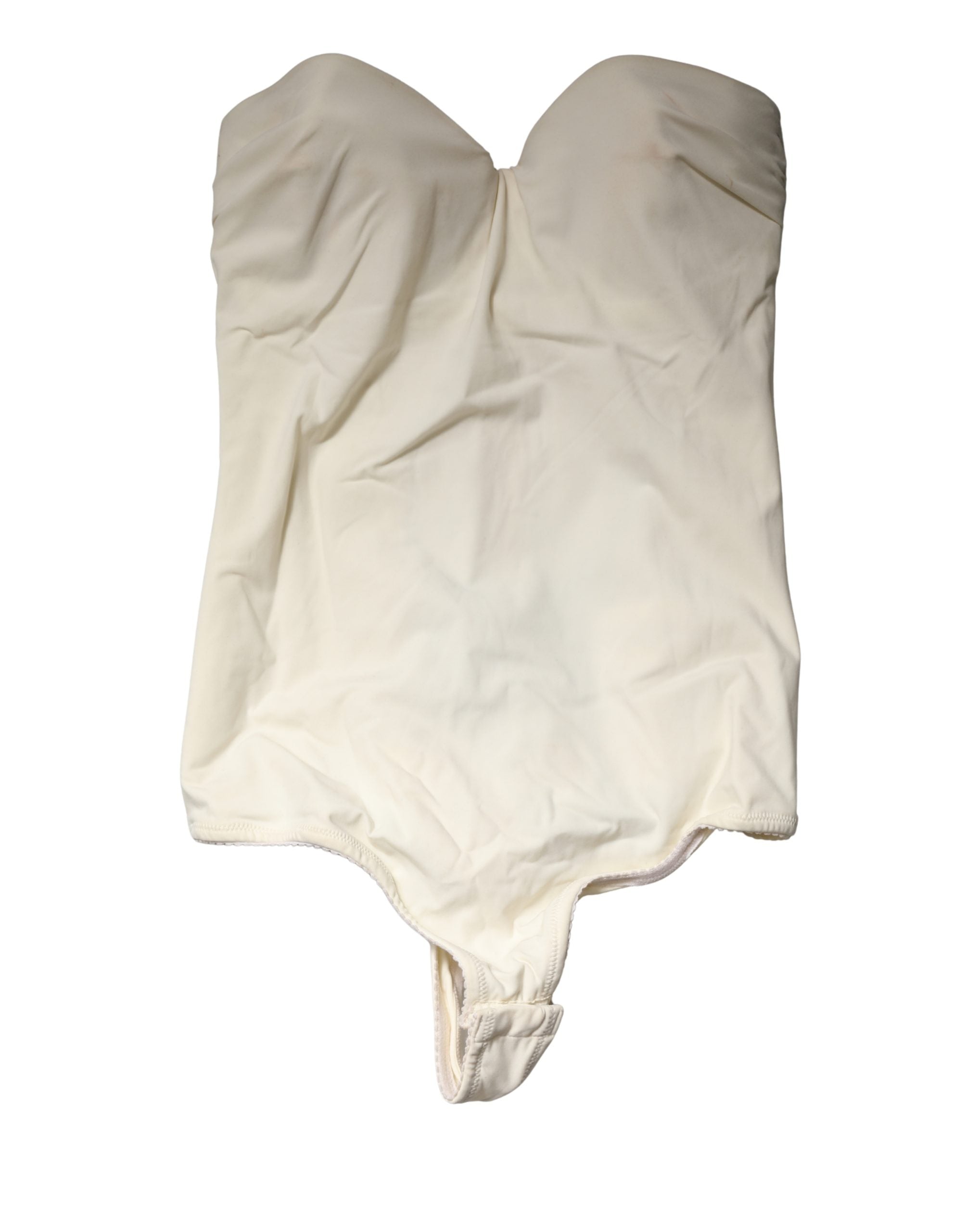 Elisabetta Franchi Off White Strapless One Piece Swimsuit Women's Swimwear (Pre-Owned)