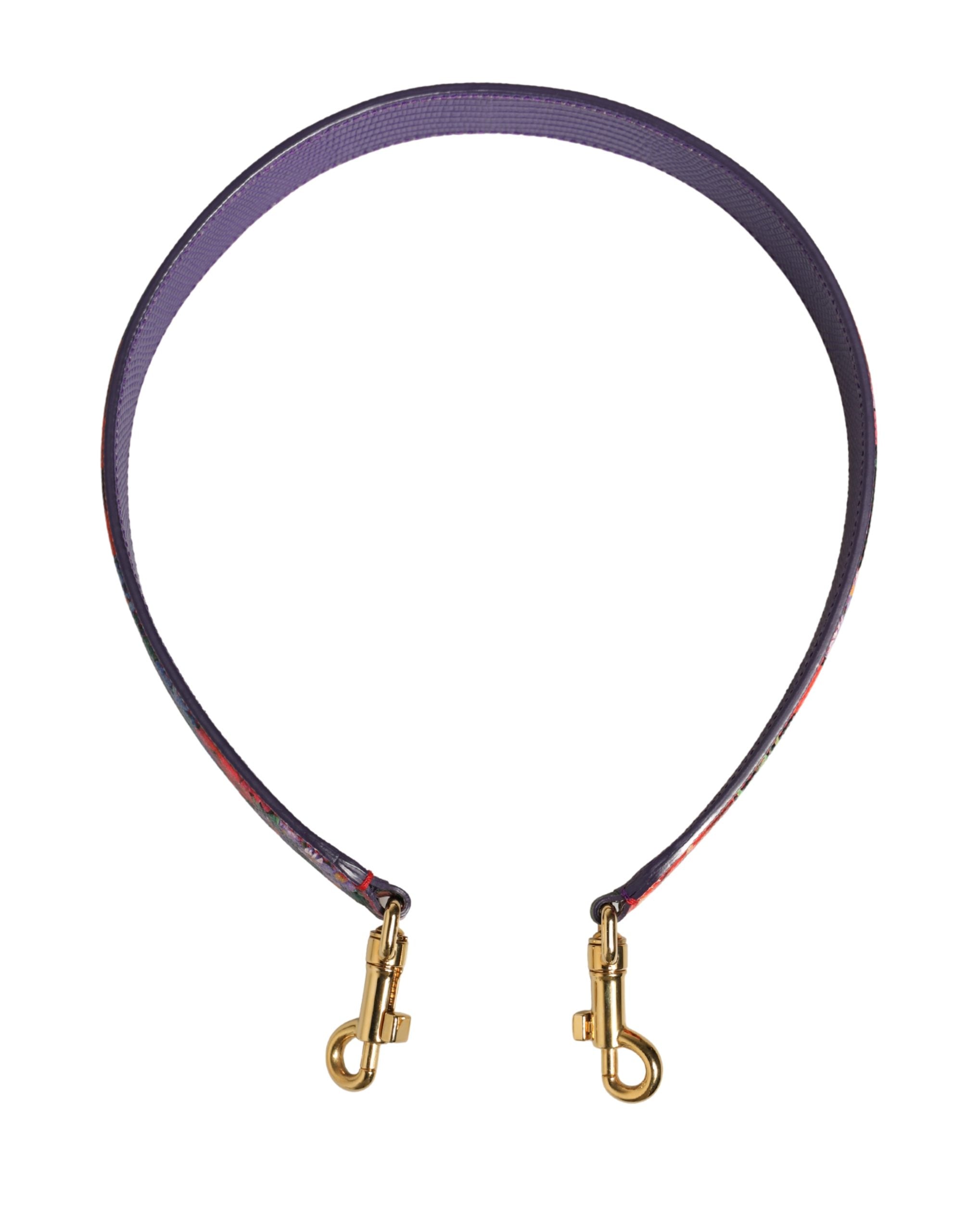 Dolce & Gabbana Multicolor Floral Leather Bag Accessory Shoulder Women's Strap