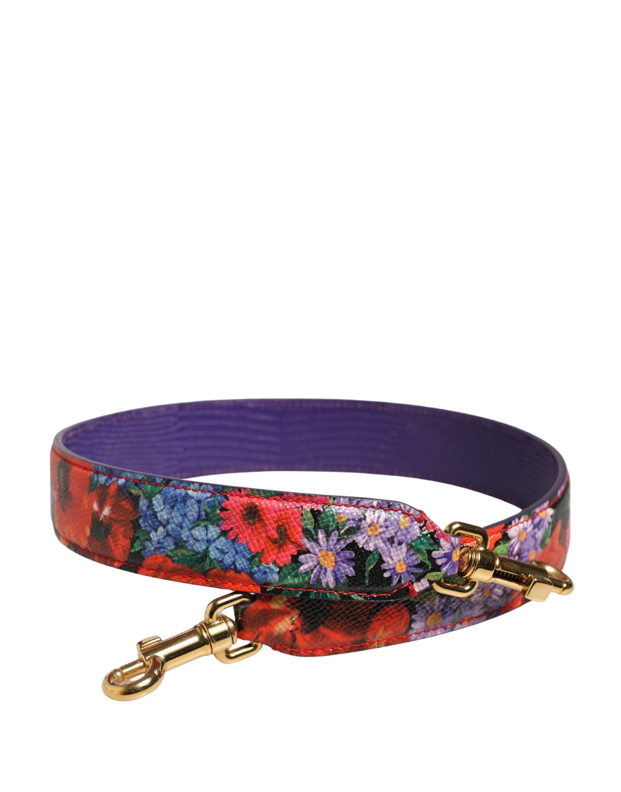 Dolce & Gabbana Multicolor Floral Leather Bag Accessory Shoulder Women's Strap