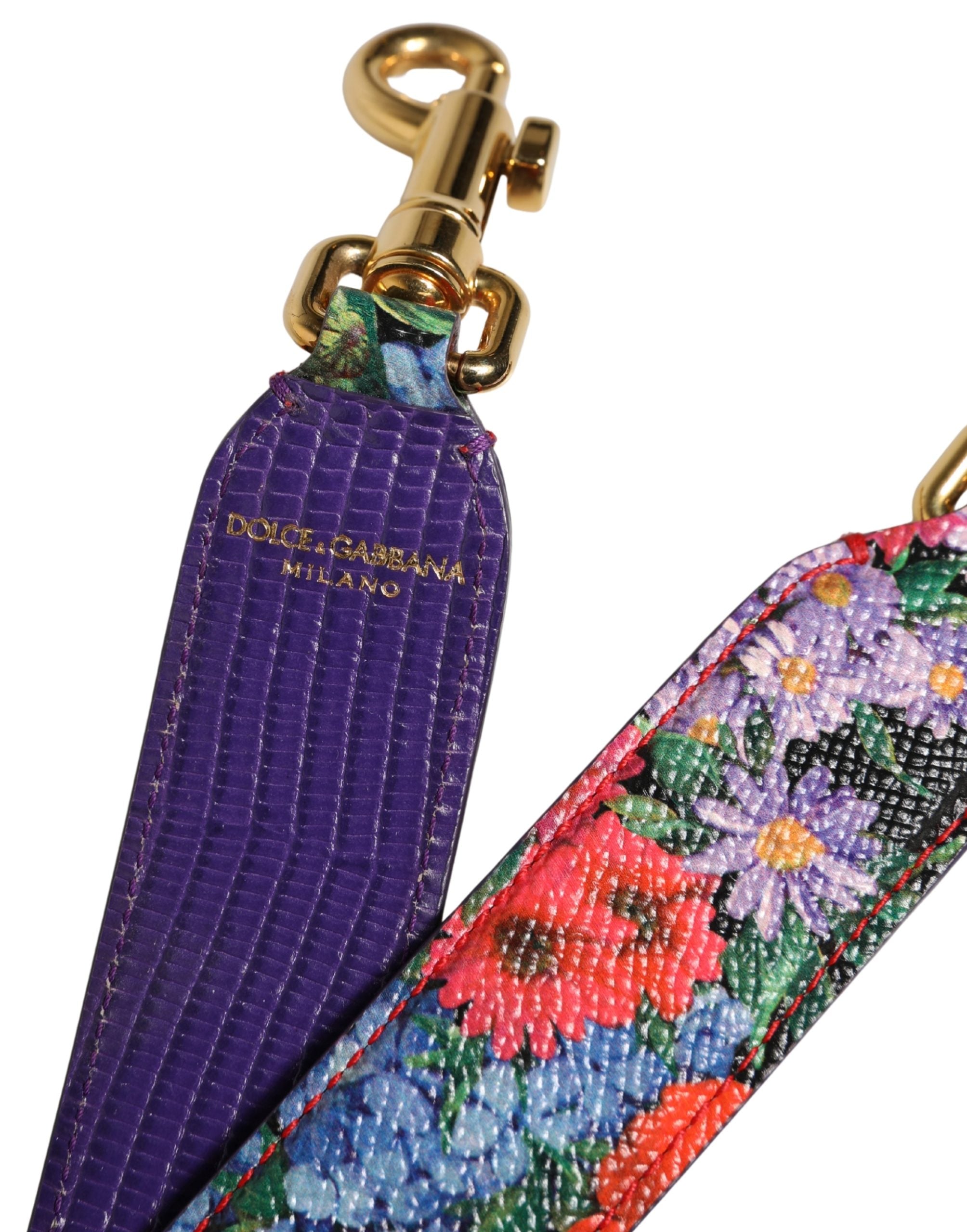 Dolce & Gabbana Multicolor Floral Leather Bag Accessory Shoulder Women's Strap