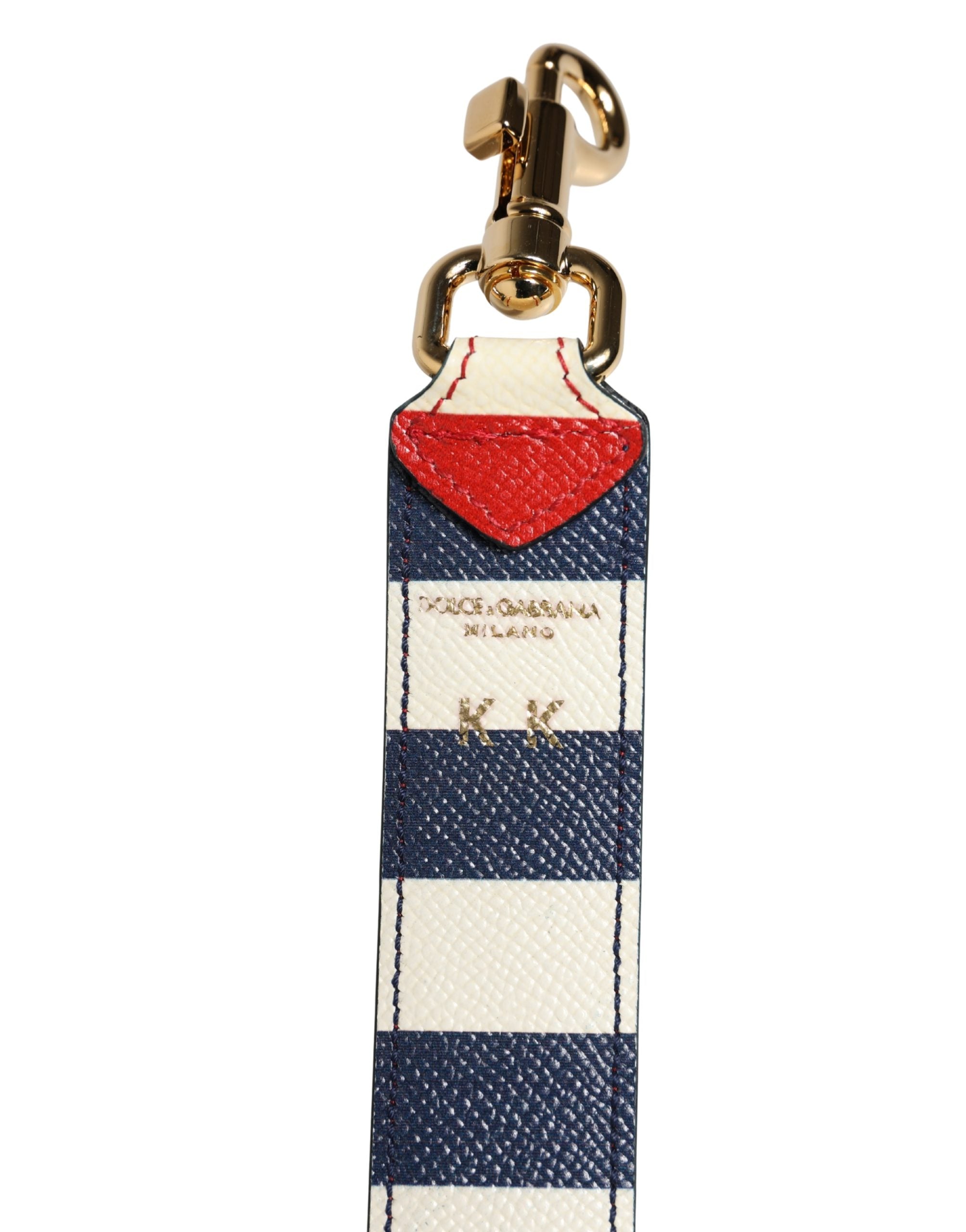 Dolce & Gabbana Multicolor Leather Striped Bag Accessory Shoulder Women's Strap