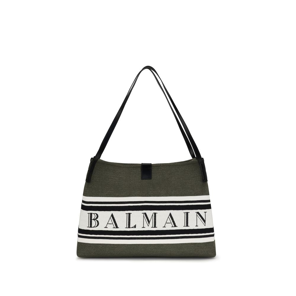 Balmain Black Cotton Shoulder Women's Bag