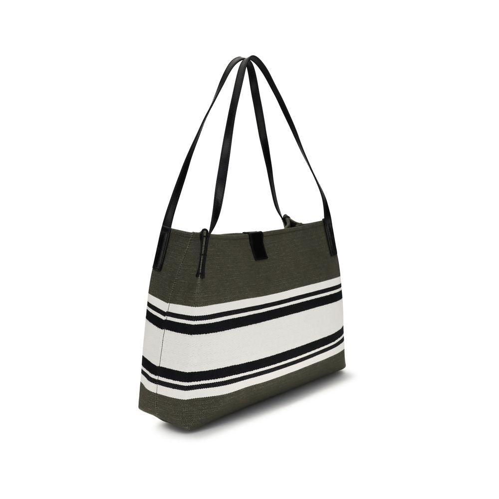 Balmain Black Cotton Shoulder Women's Bag