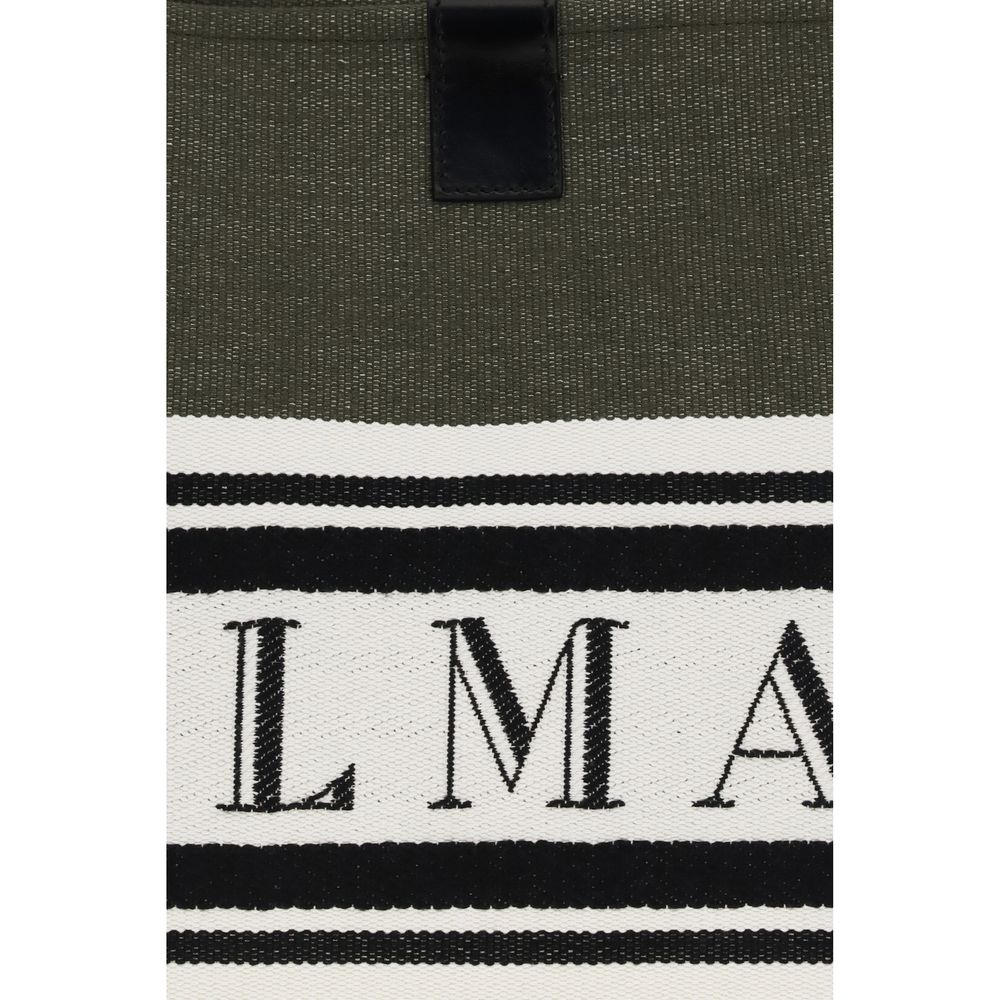 Balmain Black Cotton Shoulder Women's Bag