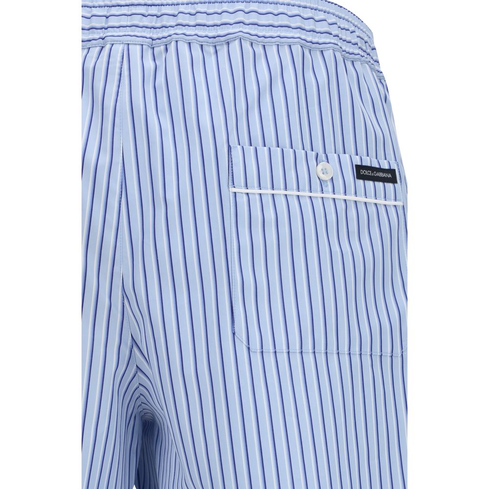 Dolce & Gabbana Blue Cotton Bermuda Men's Shorts