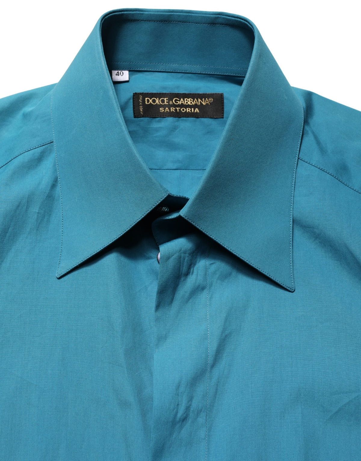 Dolce & Gabbana Blue SARTORIA Long Sleeve Cotton Dress Men's Shirt