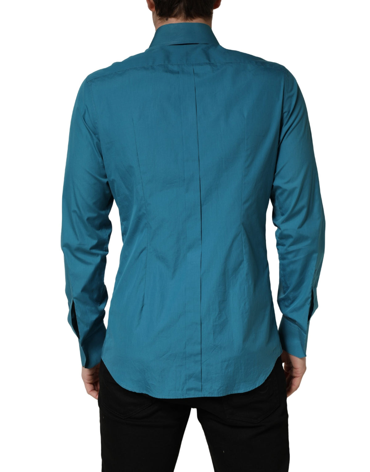 Dolce & Gabbana Blue SARTORIA Long Sleeve Cotton Dress Men's Shirt