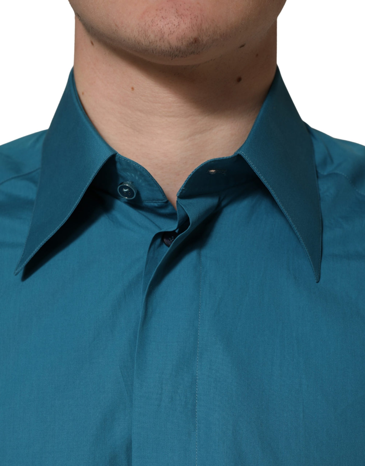 Dolce & Gabbana Blue SARTORIA Long Sleeve Cotton Dress Men's Shirt