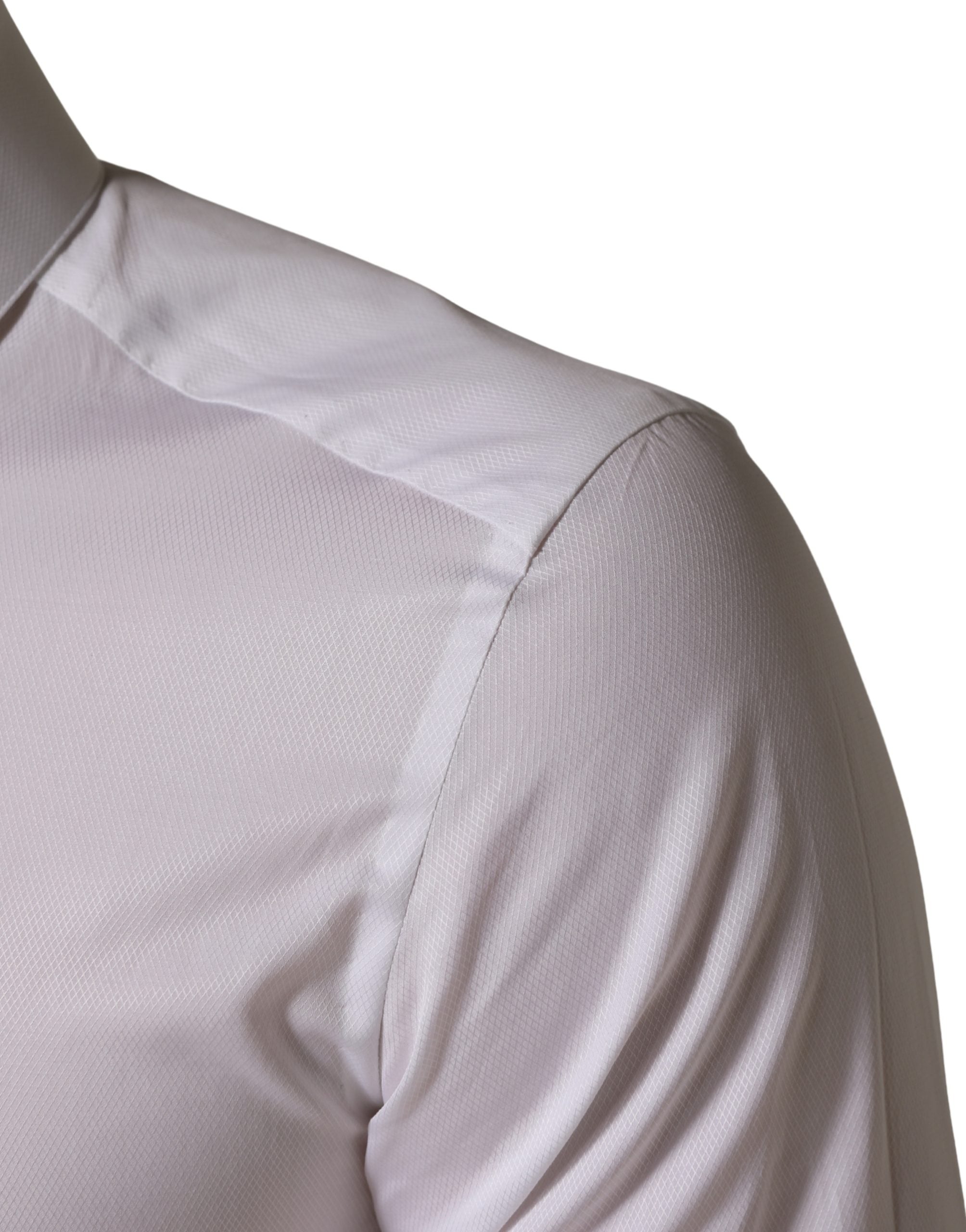 Dolce & Gabbana White Cotton Short Sleeves Button Down Men's Shirt (Pre-Owned)