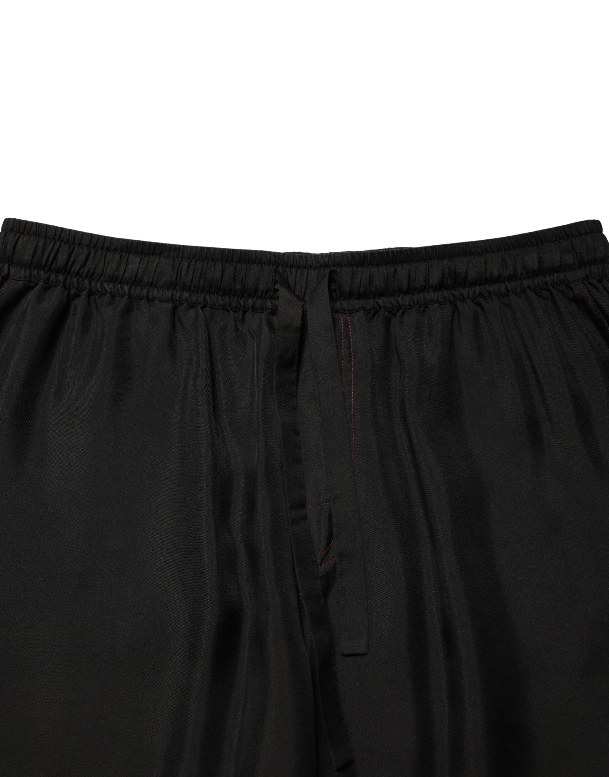 Dolce & Gabbana Black Silk Drawstring Men Bermuda Men's Shorts