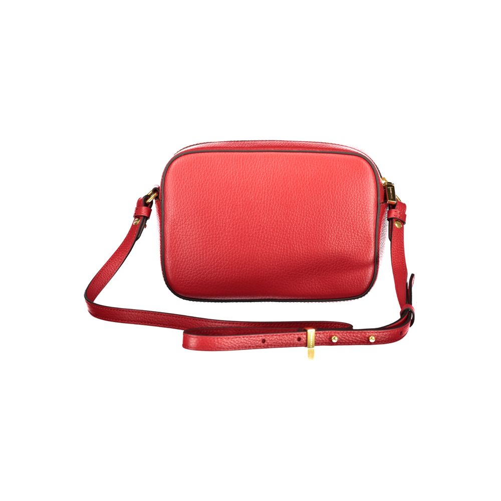 Coccinelle Rosso Leather Women's Bag with Adjustable Strap and Women's Pockets