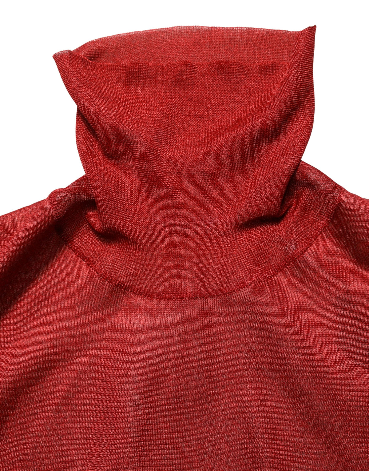 Dolce & Gabbana Red Long Sleeve TurtleNeck Pullover Men's Sweater (Pre-Owned)