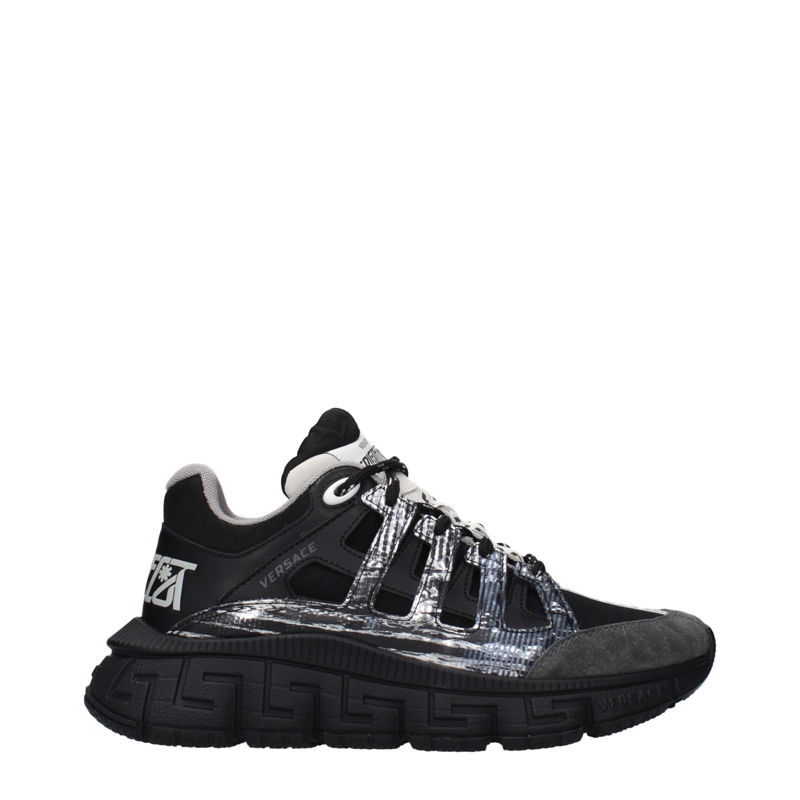 Versace Black Fabric Athletic Women's Sneakers