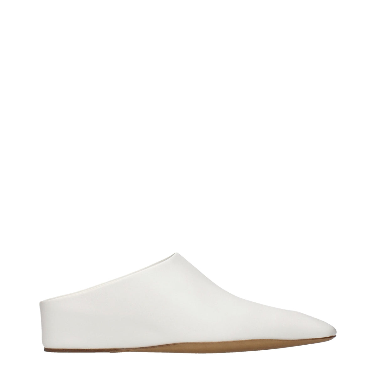 Jil Sander White Leather Women's Slippers