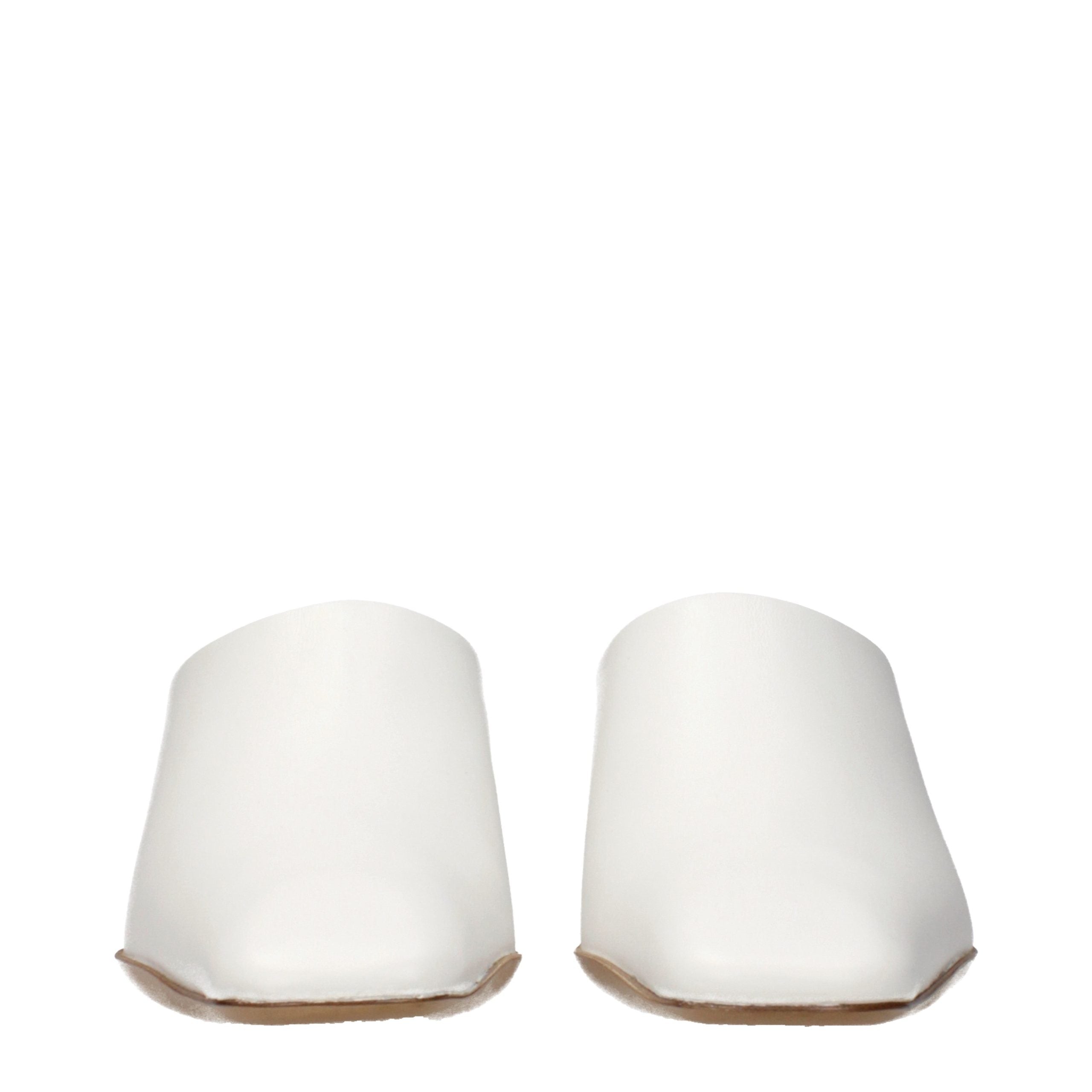 Jil Sander White Leather Women's Slippers