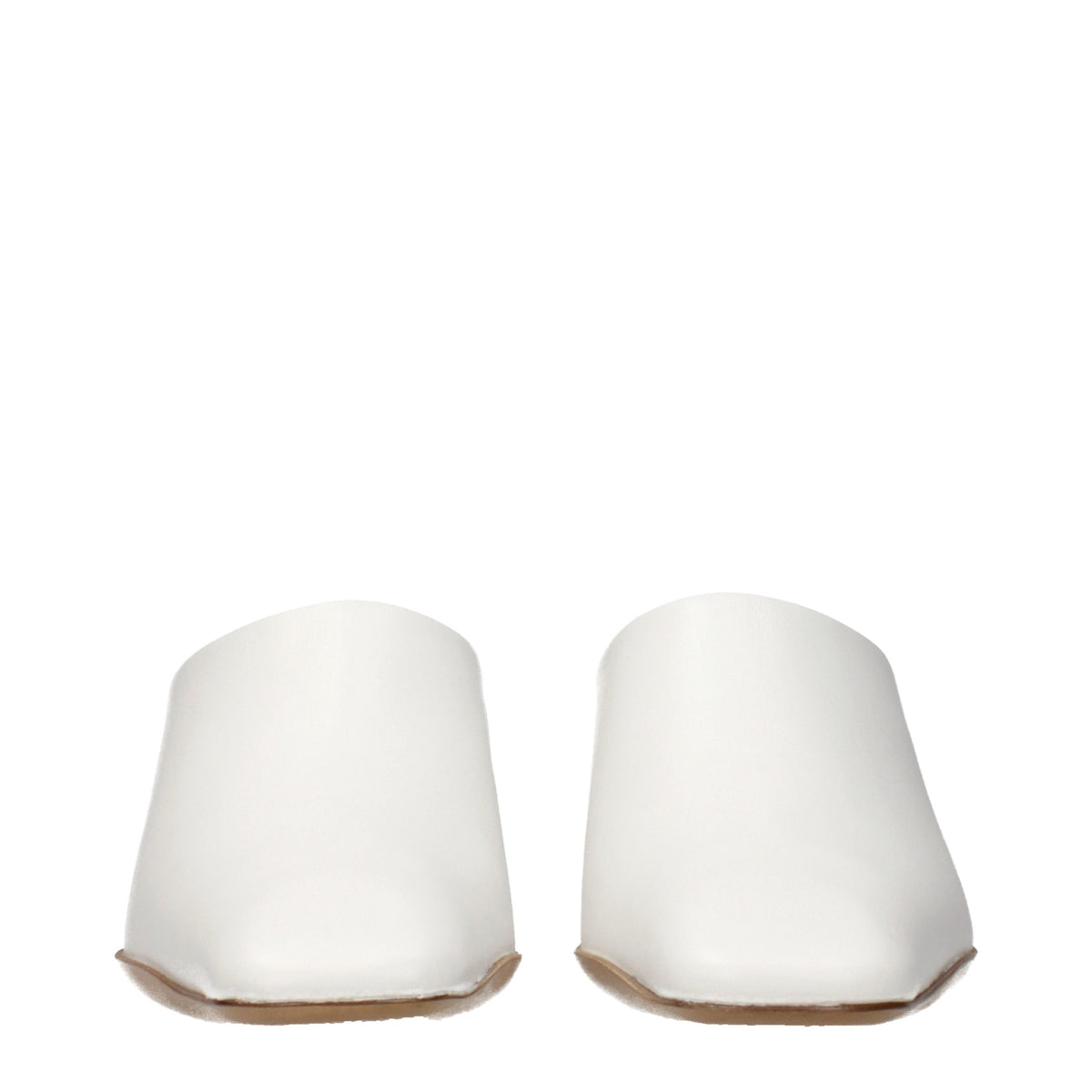 Jil Sander White Leather Women's Slippers