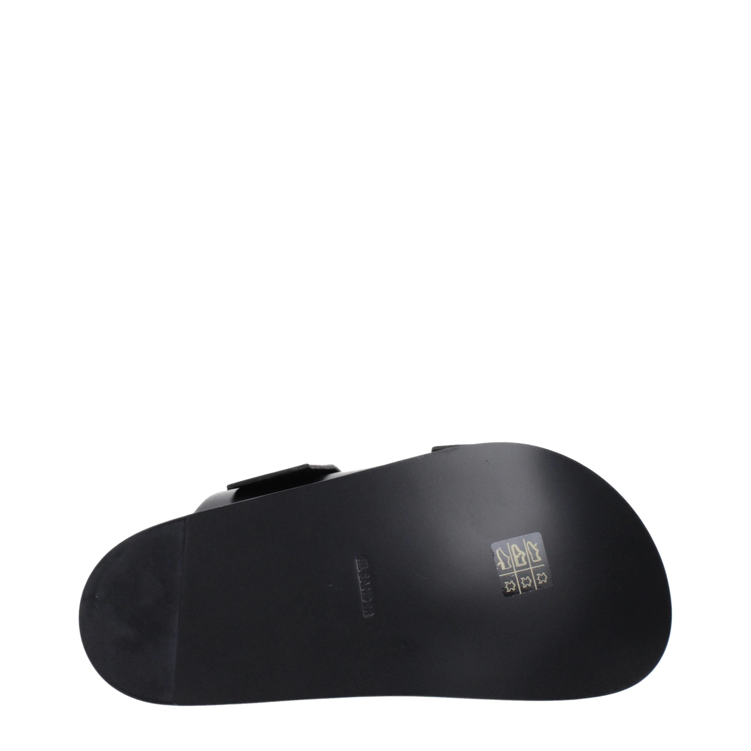 Jil Sander Black Leather Women's Slippers