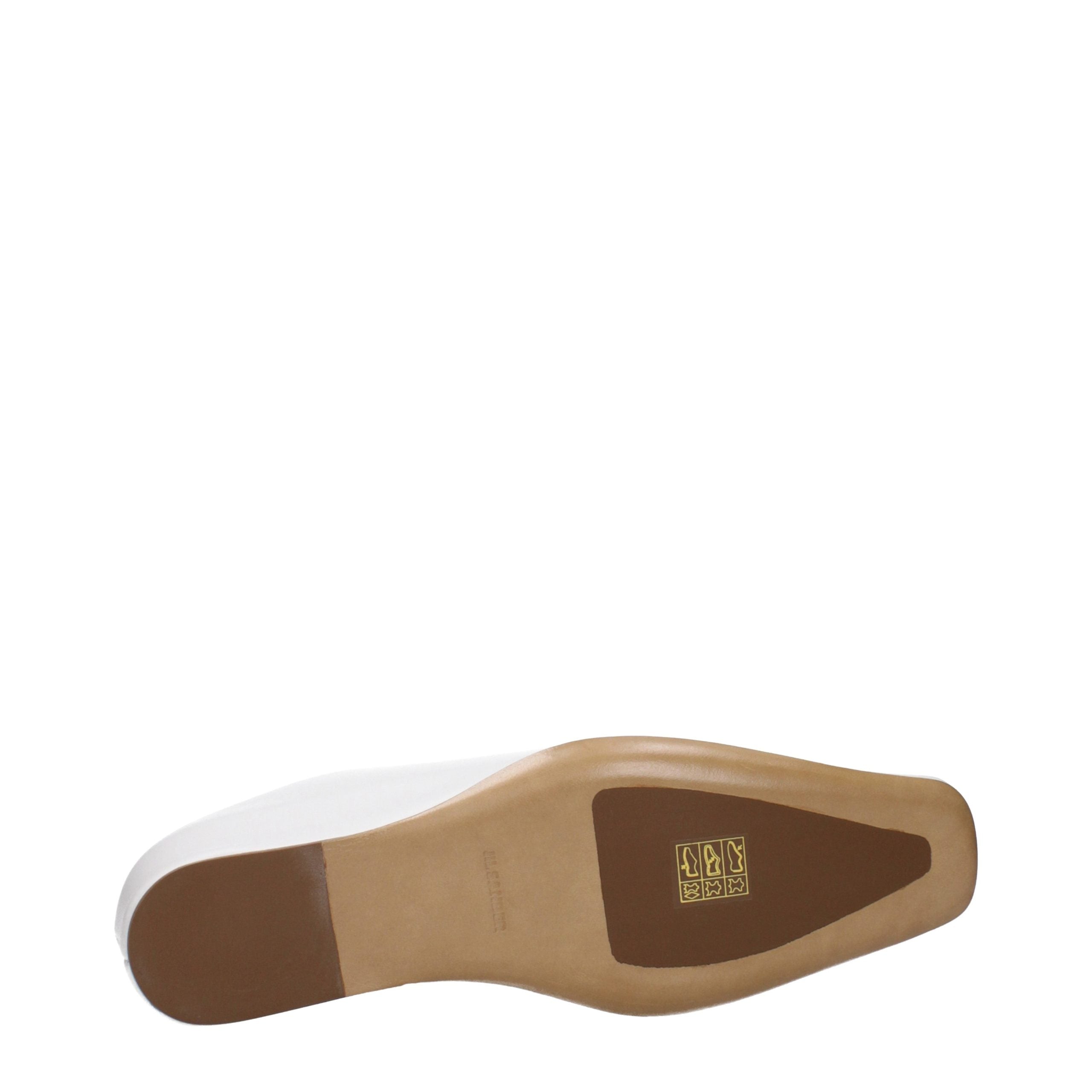 Jil Sander White Leather Women's Slippers