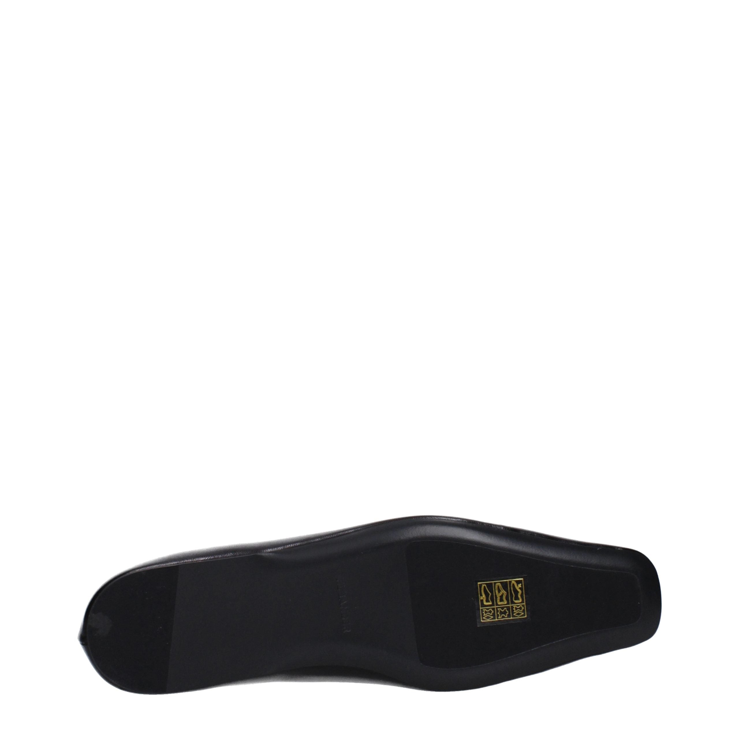 Jil Sander Black Leather Ballet Women's Flats