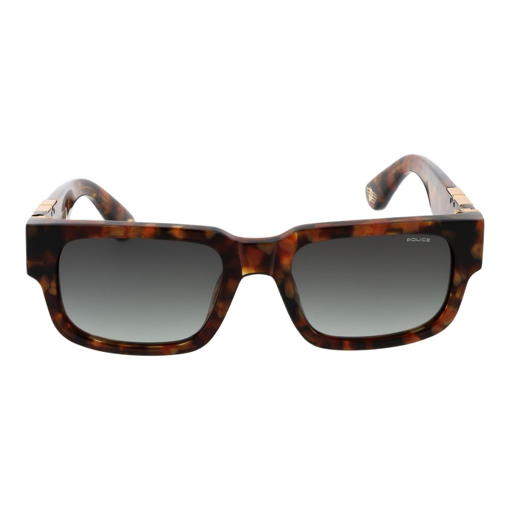Police Brown Cellulose Acetate Men's Sunglasses