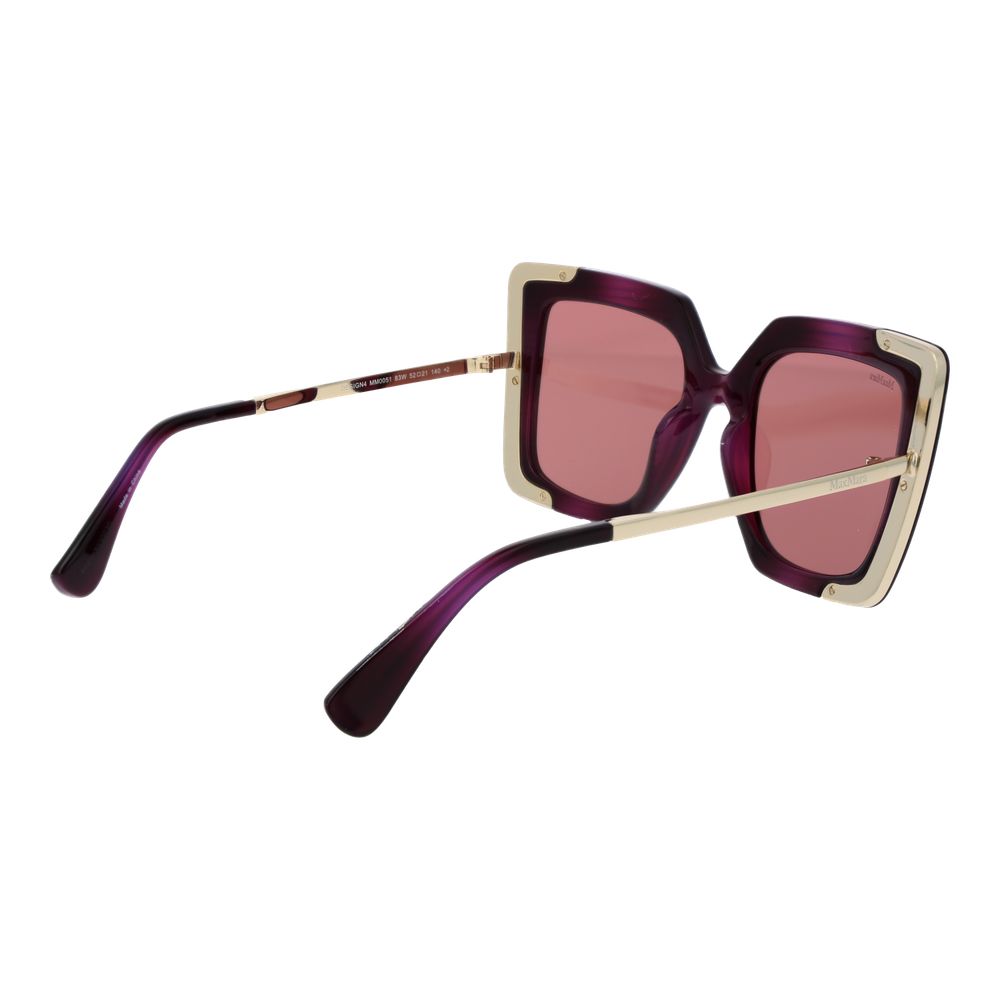 Max Mara Purple Plastic Women's Sunglasses