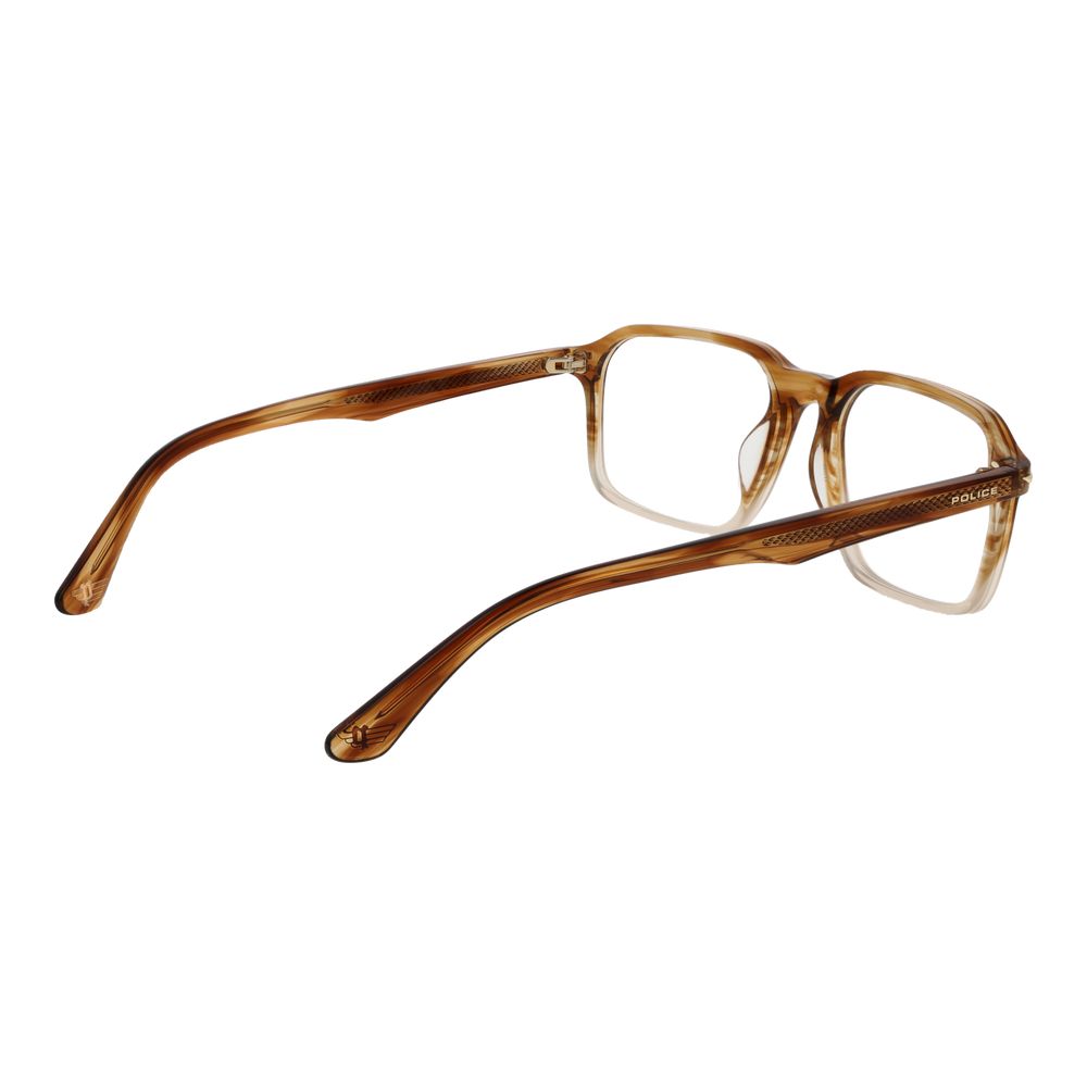 Police Brown Cellulose Acetate Glasses Men's (Frames)