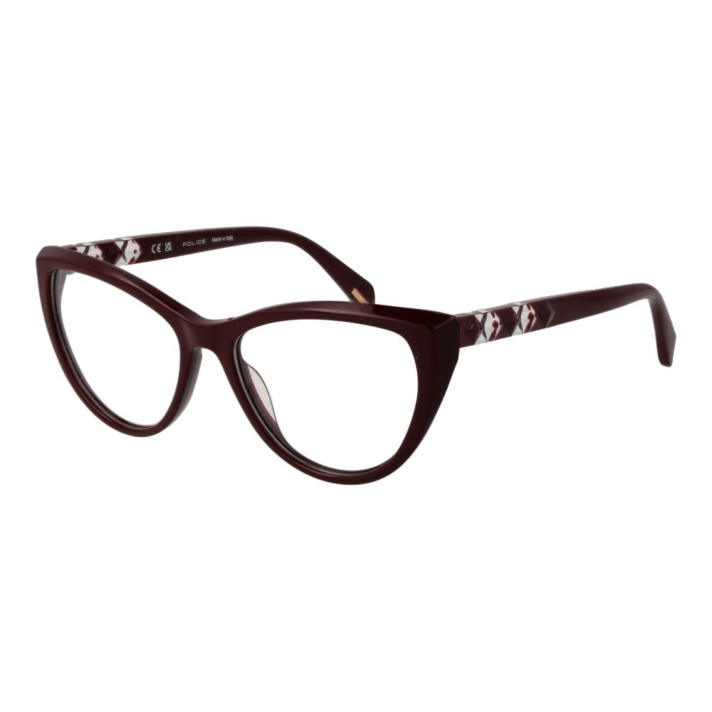 Police Burgundy Plastic Glasses Women's (Frames)