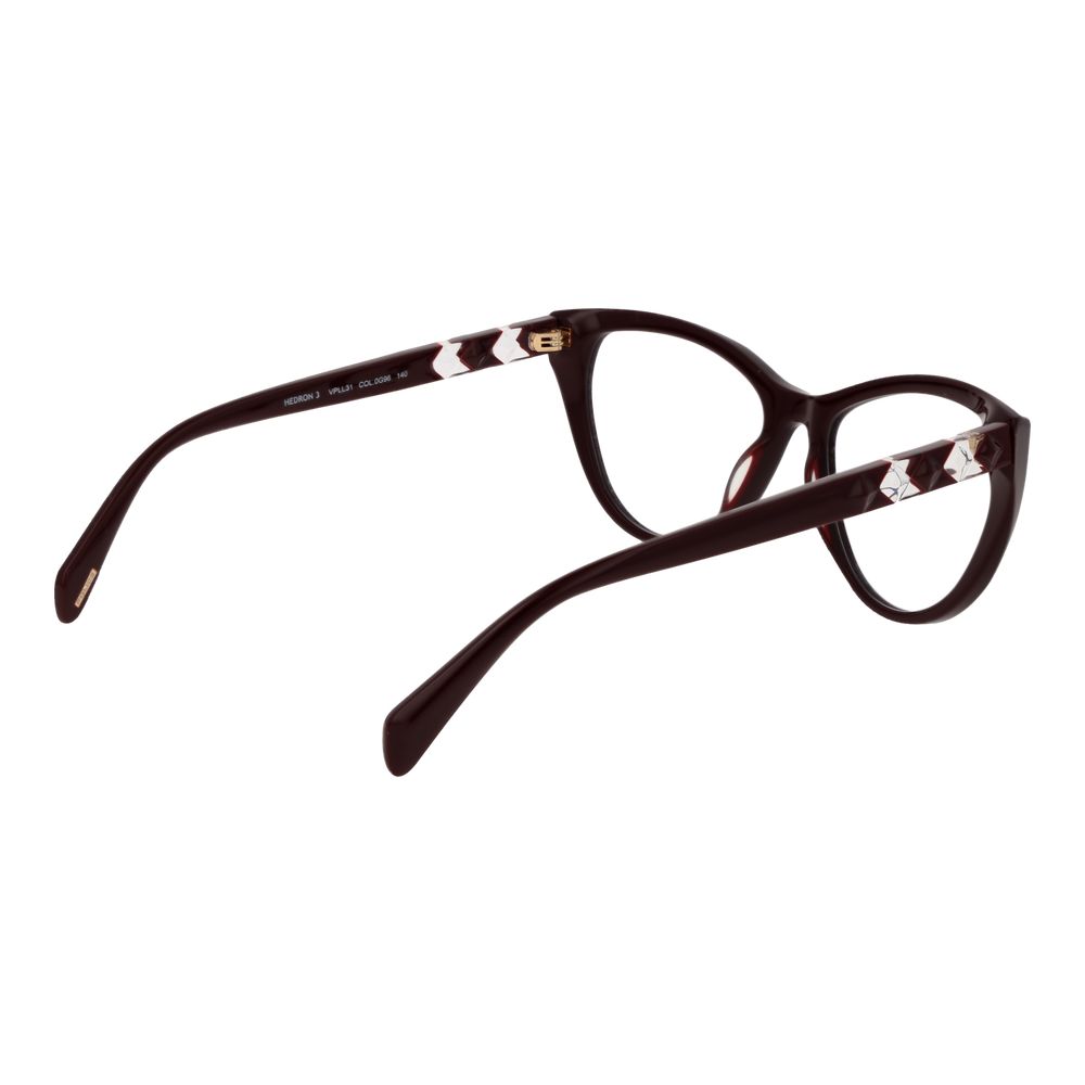 Police Burgundy Plastic Glasses Women's (Frames)