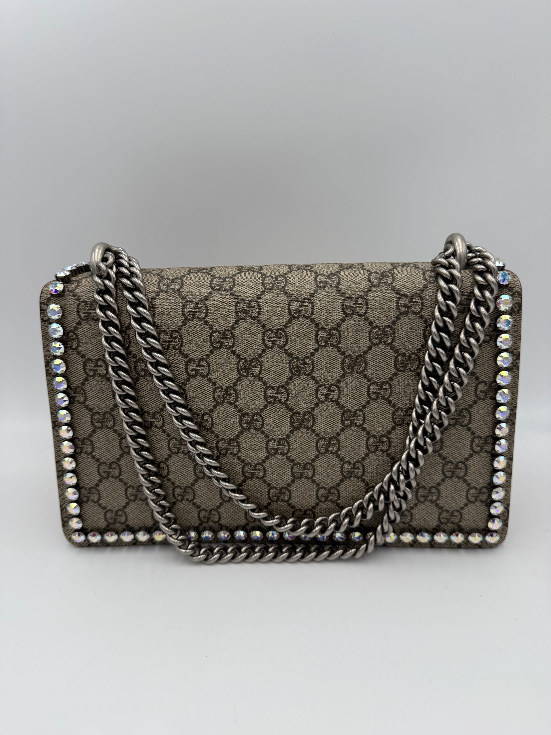 Gucci GUCCI DIONYSUS GG Supreme with Diamantes Women's Handbag (Pre-Owned)
