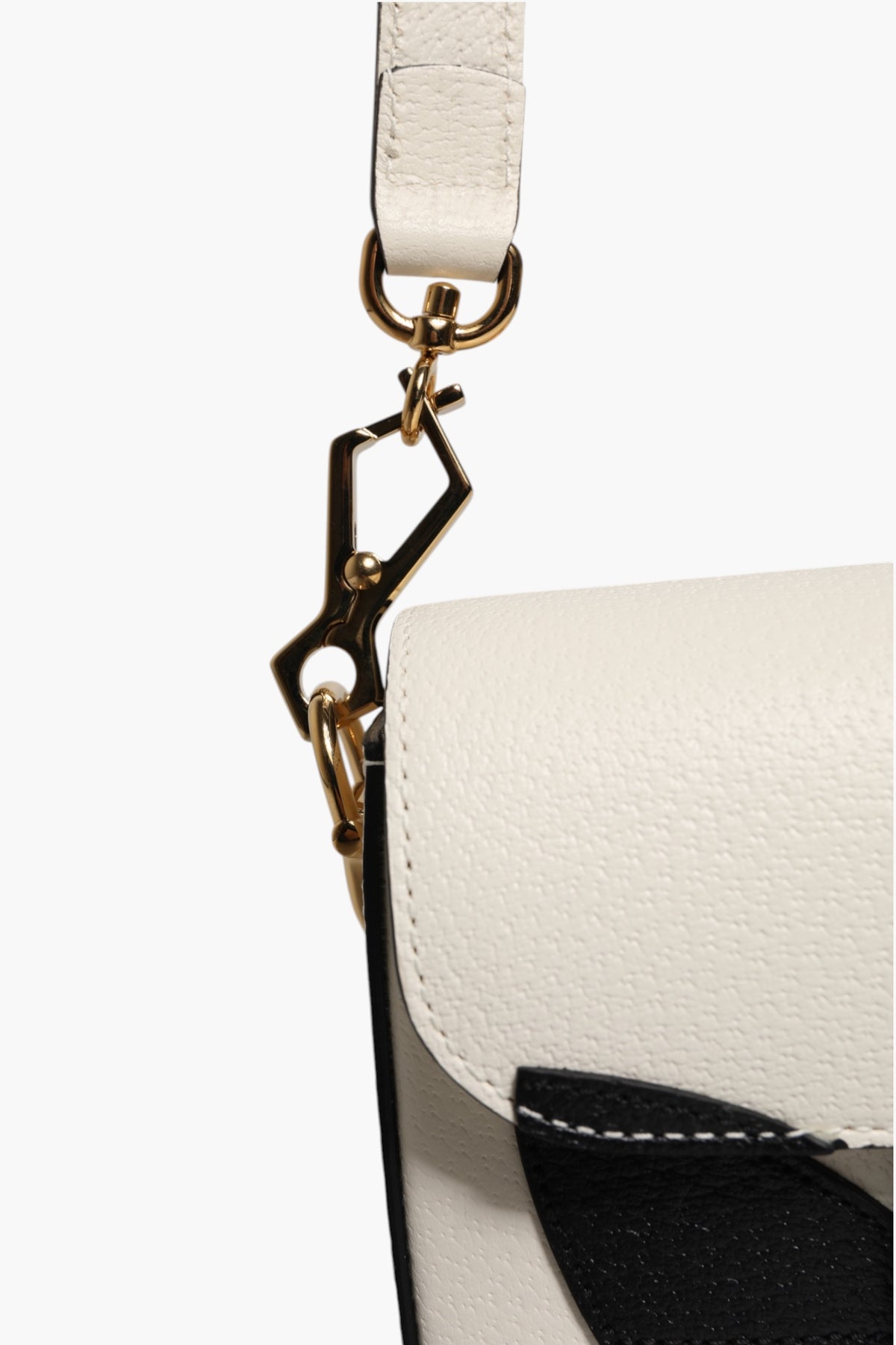 Gucci Gucci x Adidas Horsebit 1955 White Black Calfskin Leather Shoulder Women's Bag (Pre-Owned)