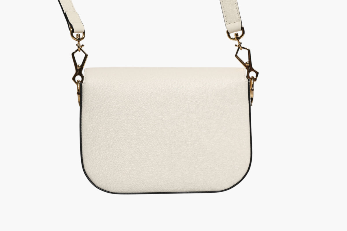 Gucci Gucci x Adidas Horsebit 1955 White Black Calfskin Leather Shoulder Women's Bag (Pre-Owned)