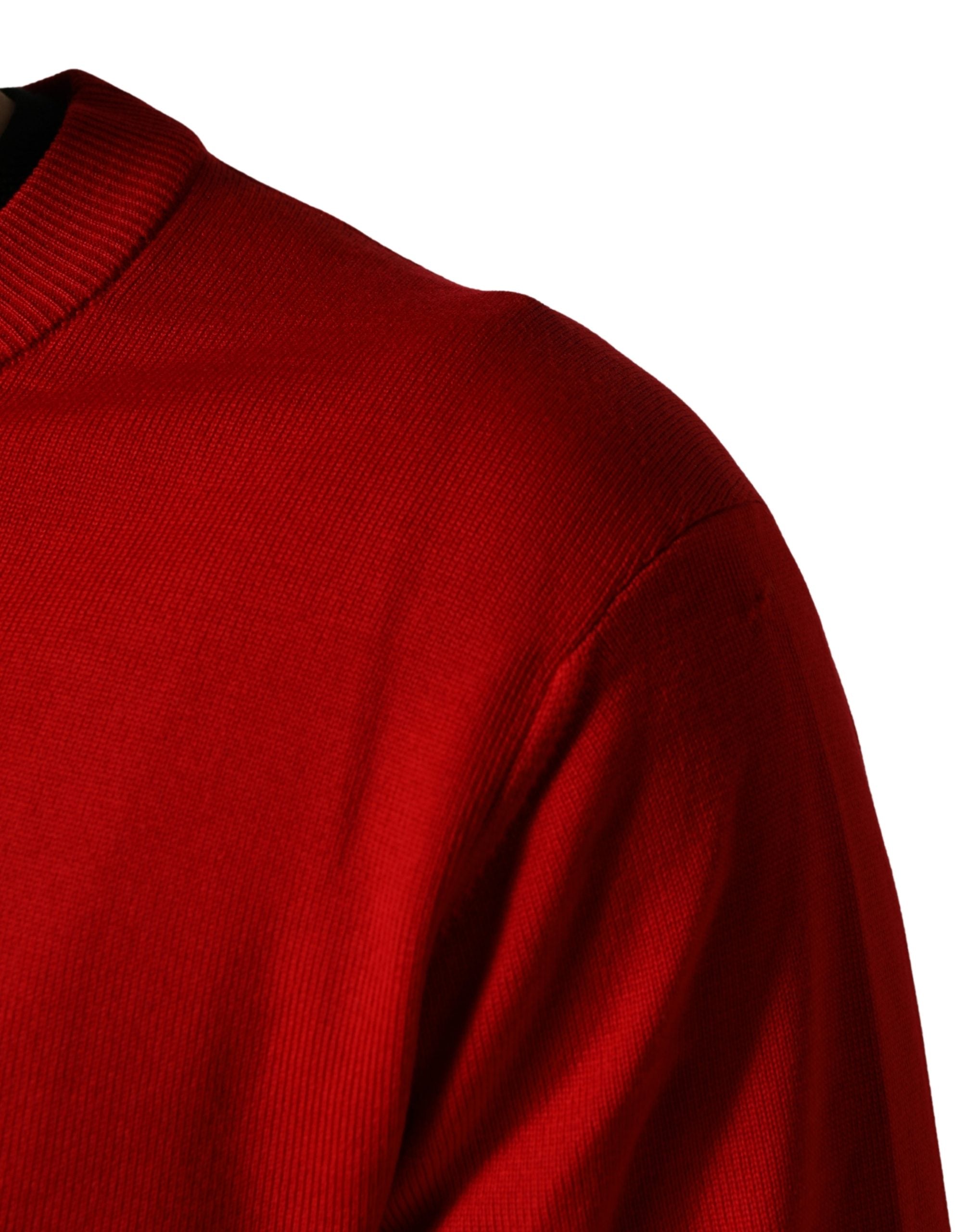 Dolce & Gabbana Red Eye Print Crew Neck Pullover Men's Sweater (Pre-Owned)