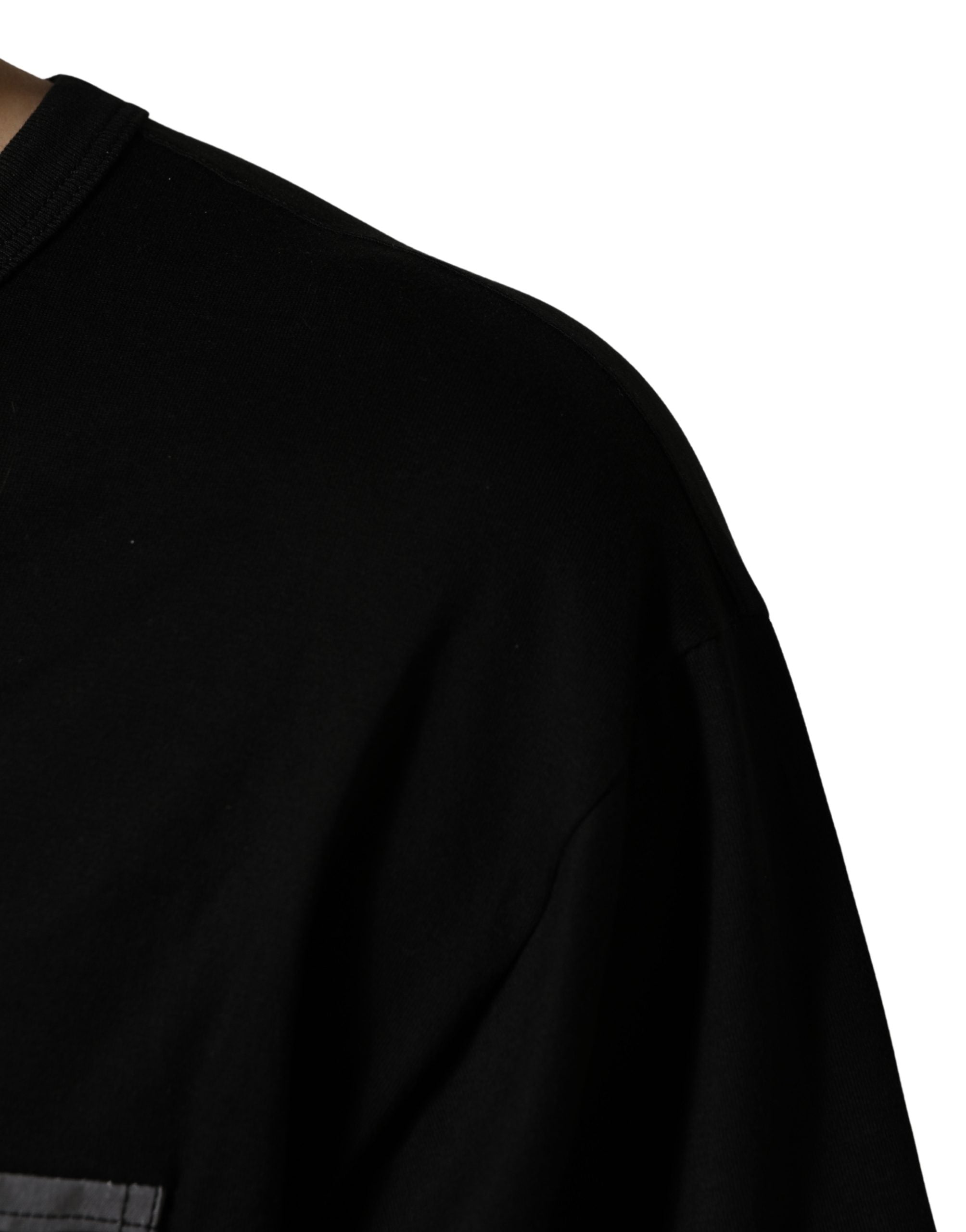 Dolce & Gabbana Black Camouflage Pocket Oversized Men's T-shirt