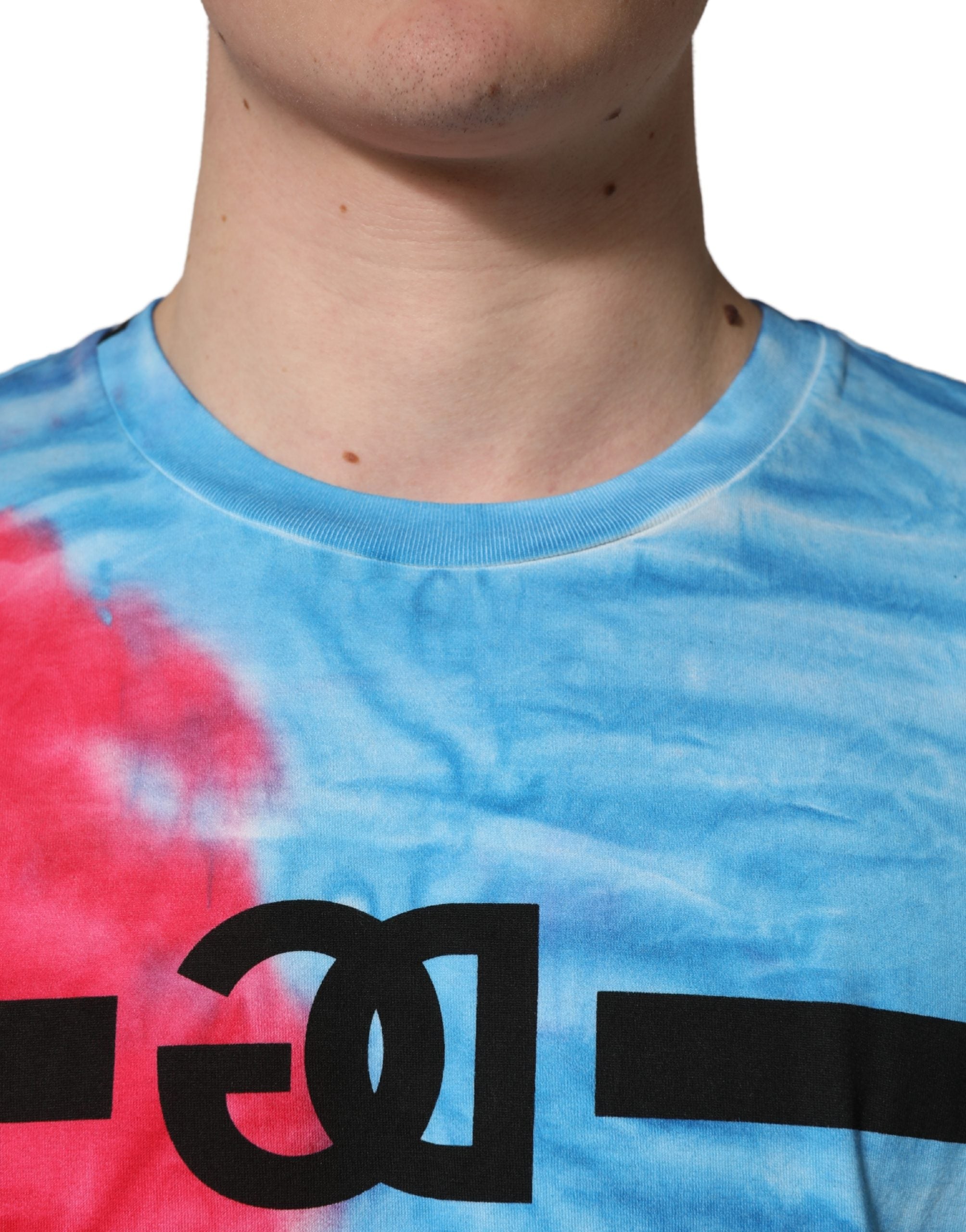Dolce & Gabbana Multicolor Tie Dye Cotton Sleeveless Men's T-shirt