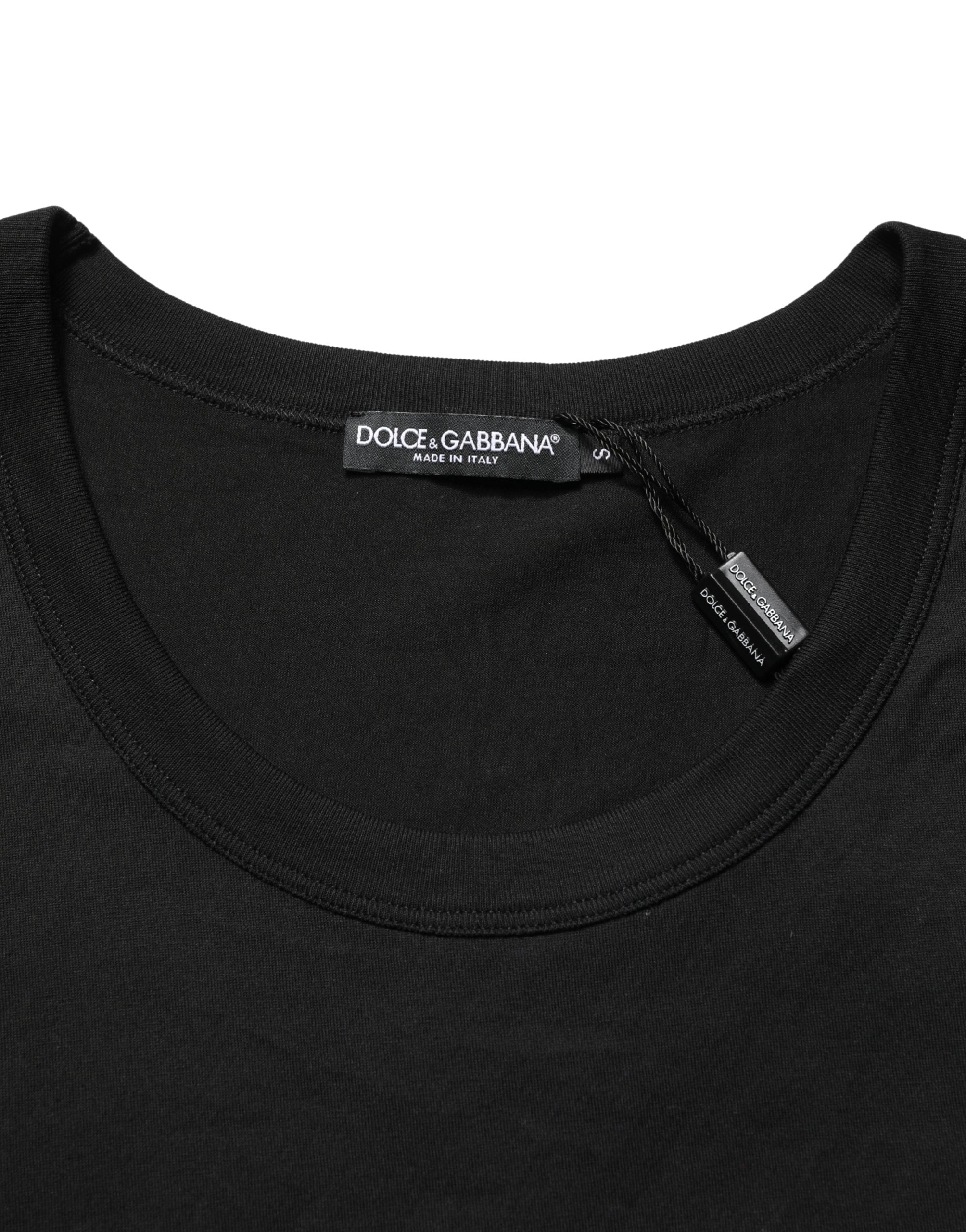 Dolce & Gabbana Black Cotton Sleeveless Men Tank Top Men's T-shirt (Pre-Owned)