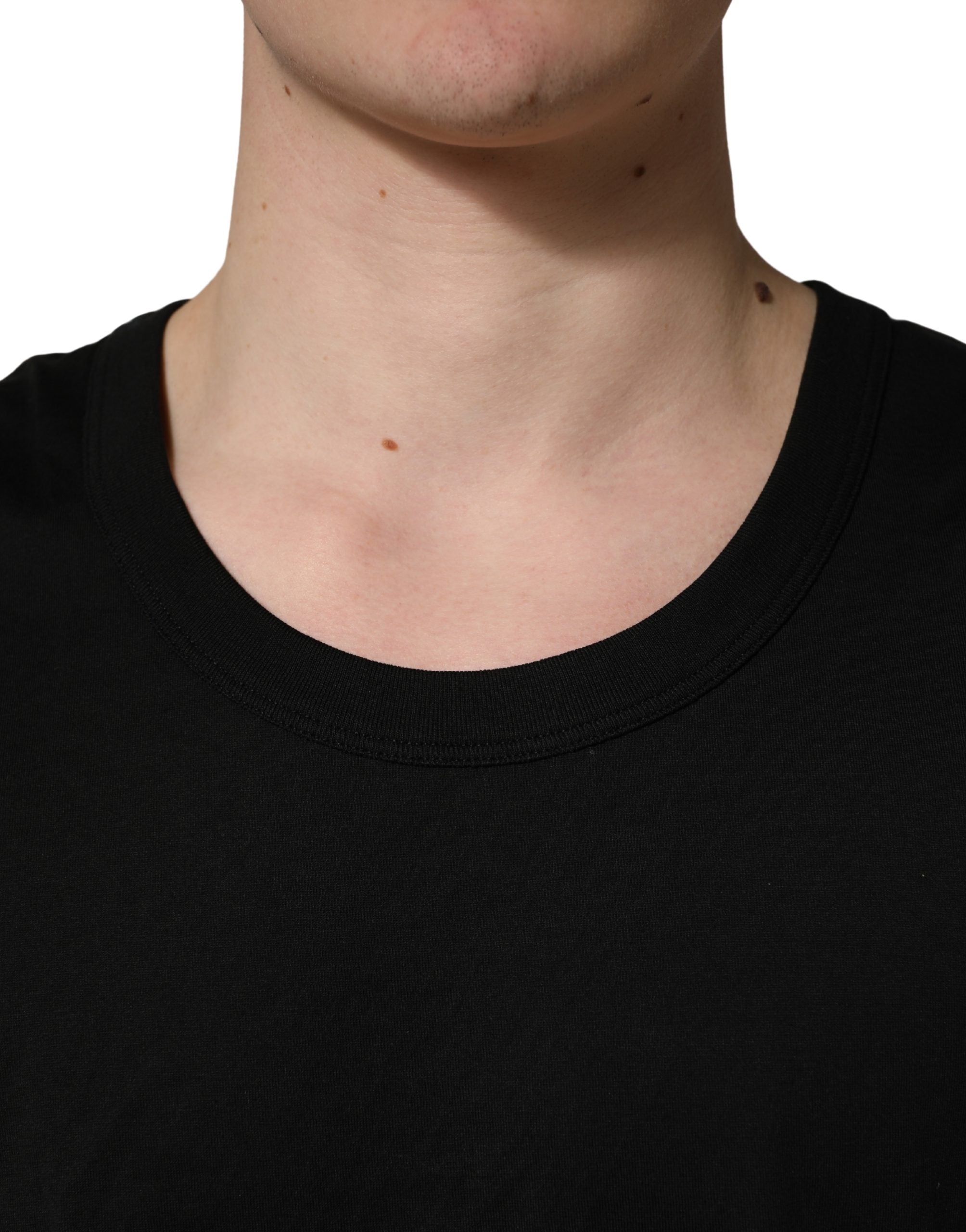 Dolce & Gabbana Black Cotton Sleeveless Men Tank Top Men's T-shirt (Pre-Owned)