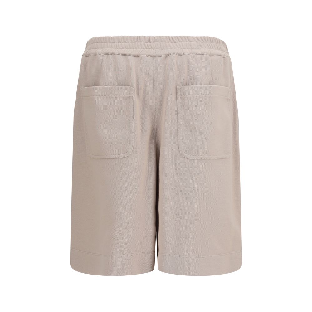Brunello Cucinelli Beige Cotton Bermuda Women's Shorts