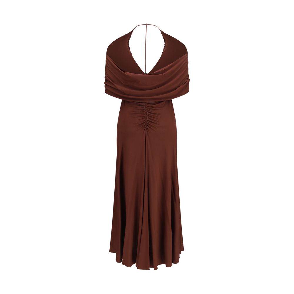 Self-Portrait Brown Viscose Casual Women's Dress