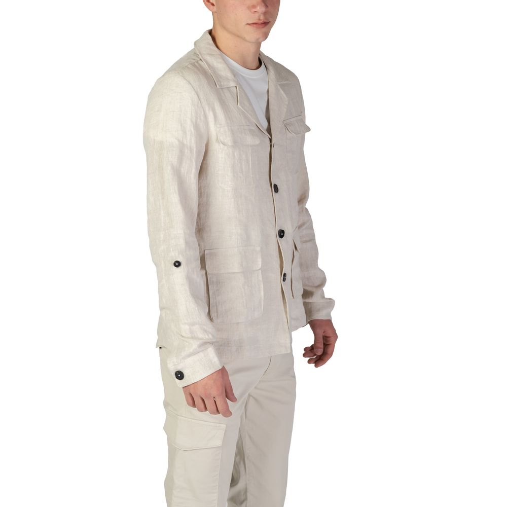 In My Hood Beige Linen Men's Blazer