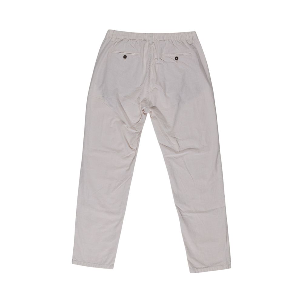 Smiling London Beige Cotton Casual Men's Pants