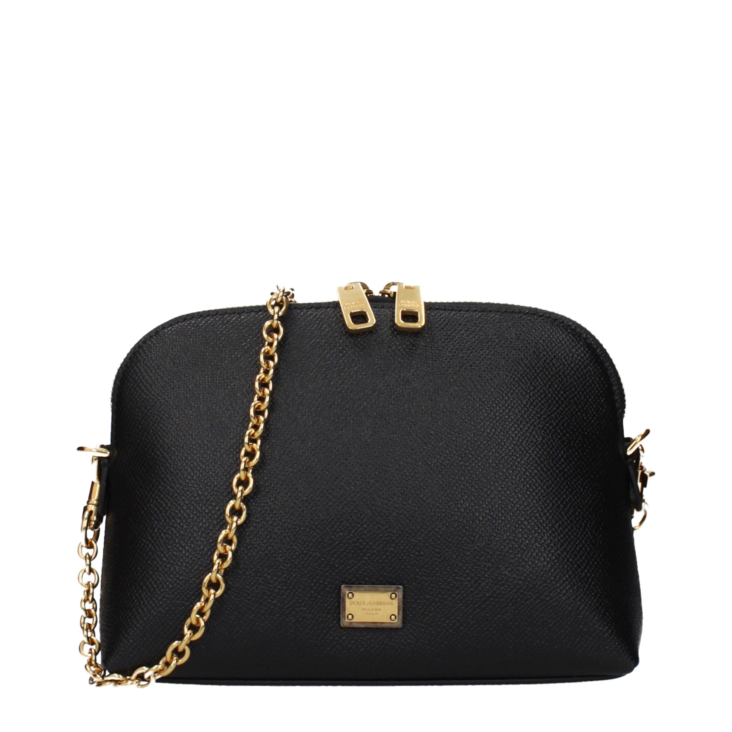Dolce & Gabbana Black Leather Shoulder Women's Bag