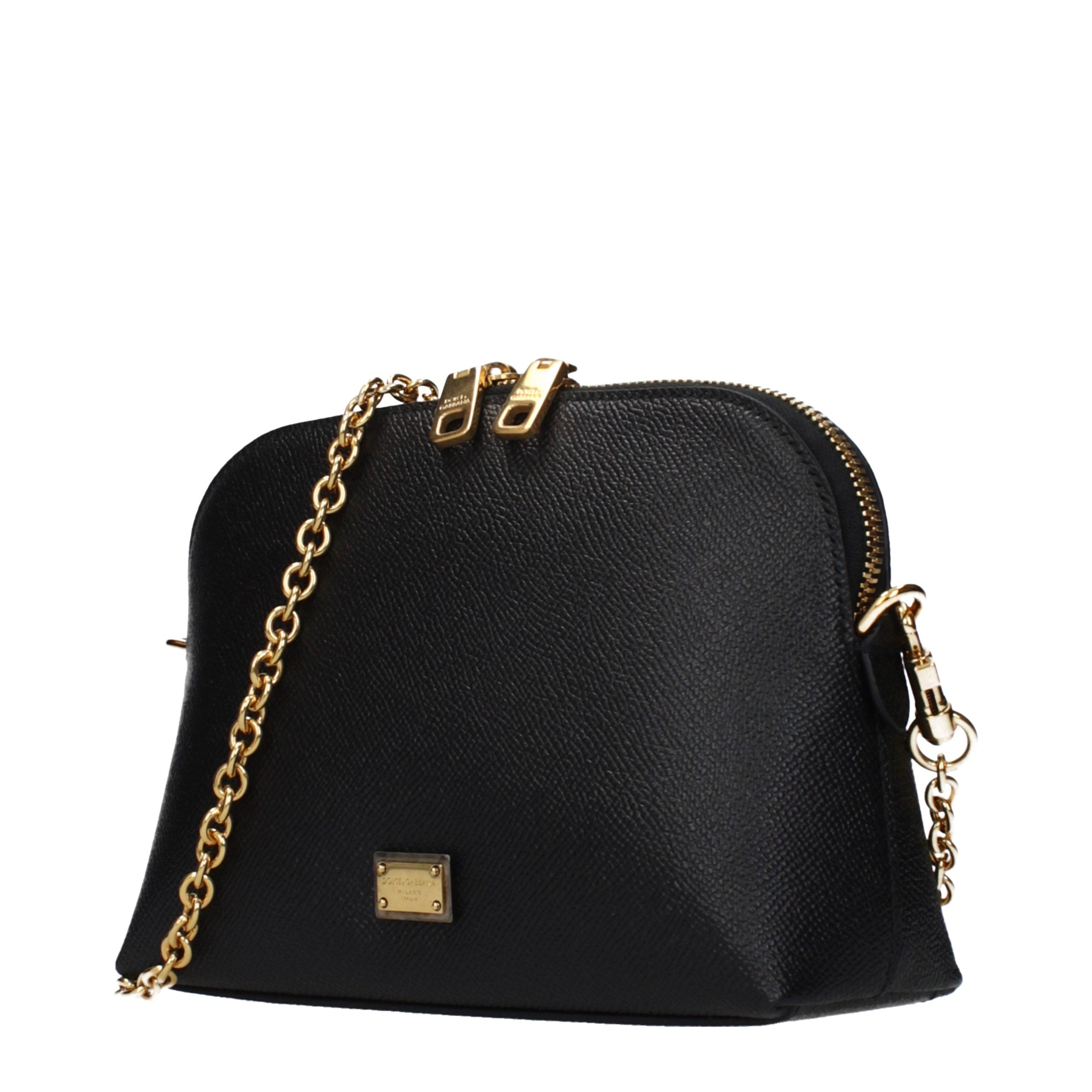 Dolce & Gabbana Black Leather Shoulder Women's Bag