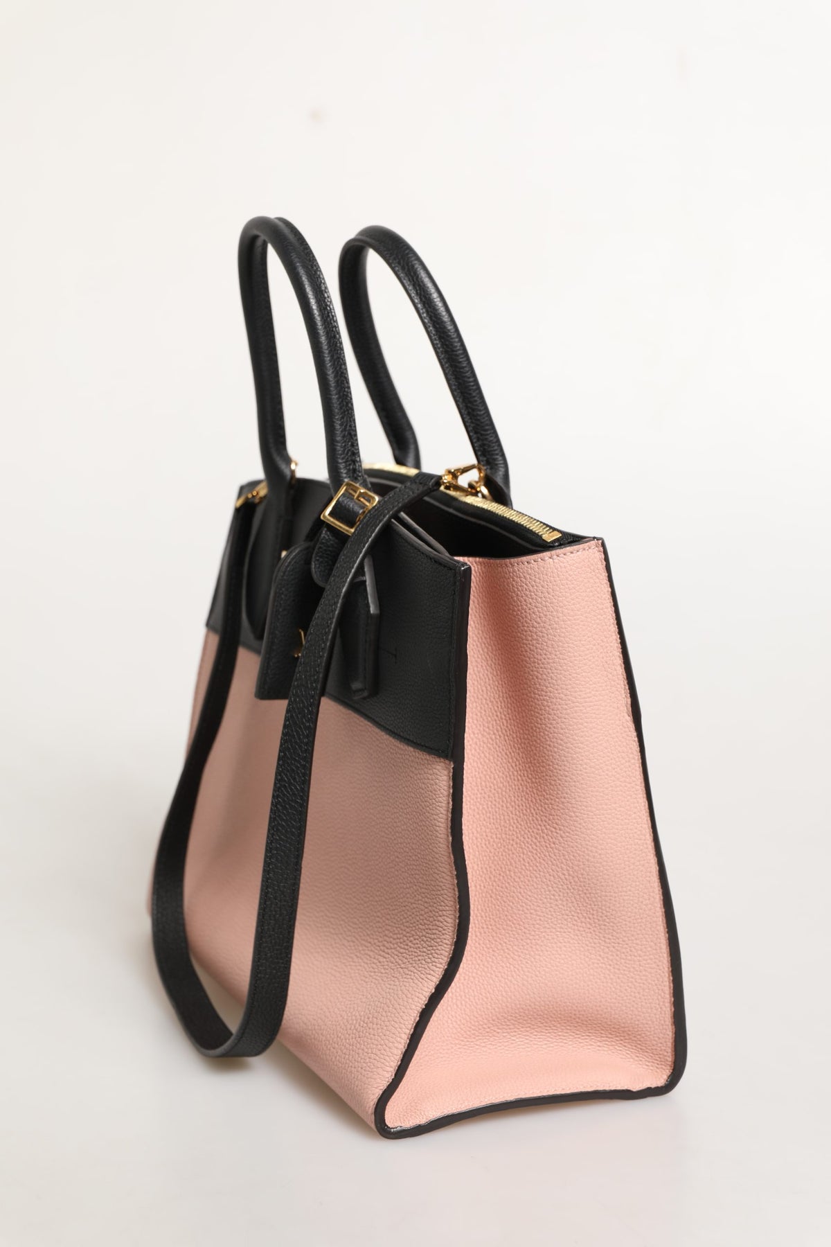 Louis Vuitton Pink and Black Leather City Steamer Leather Women's Handbag (Pre-Owned)