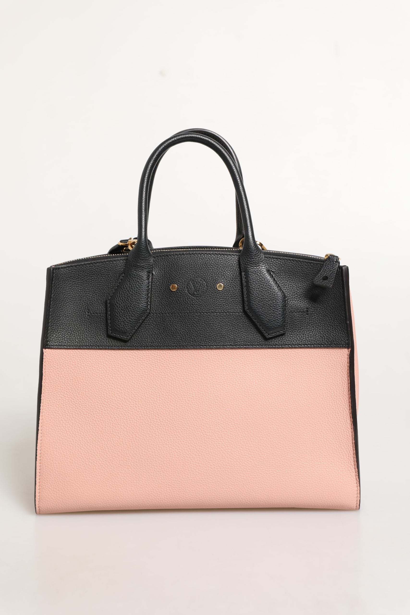 Louis Vuitton Pink and Black Leather City Steamer Leather Women's Handbag (Pre-Owned)